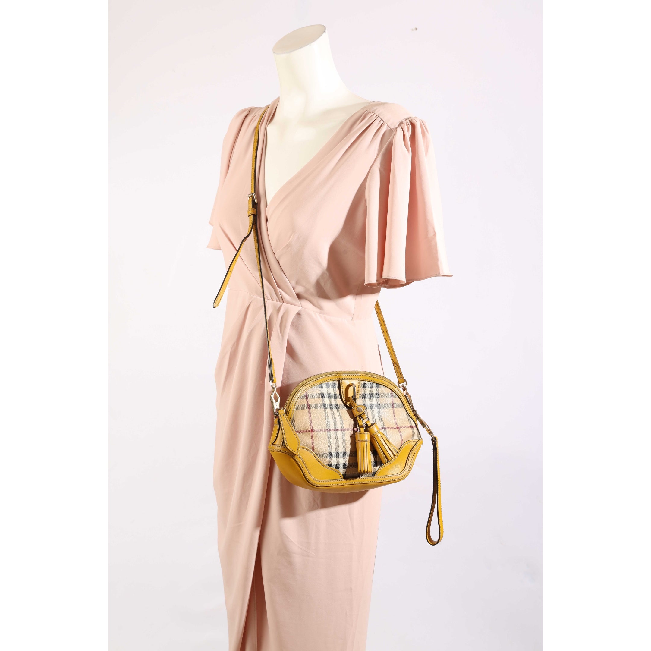 Burberry Haymarket Check Canvas Crossbody Bag