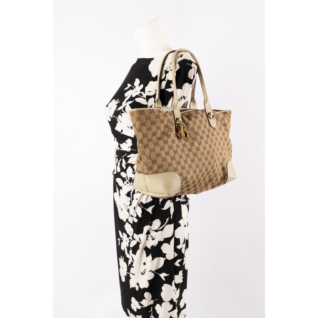 Gucci GG Canvas Heartbit Tote