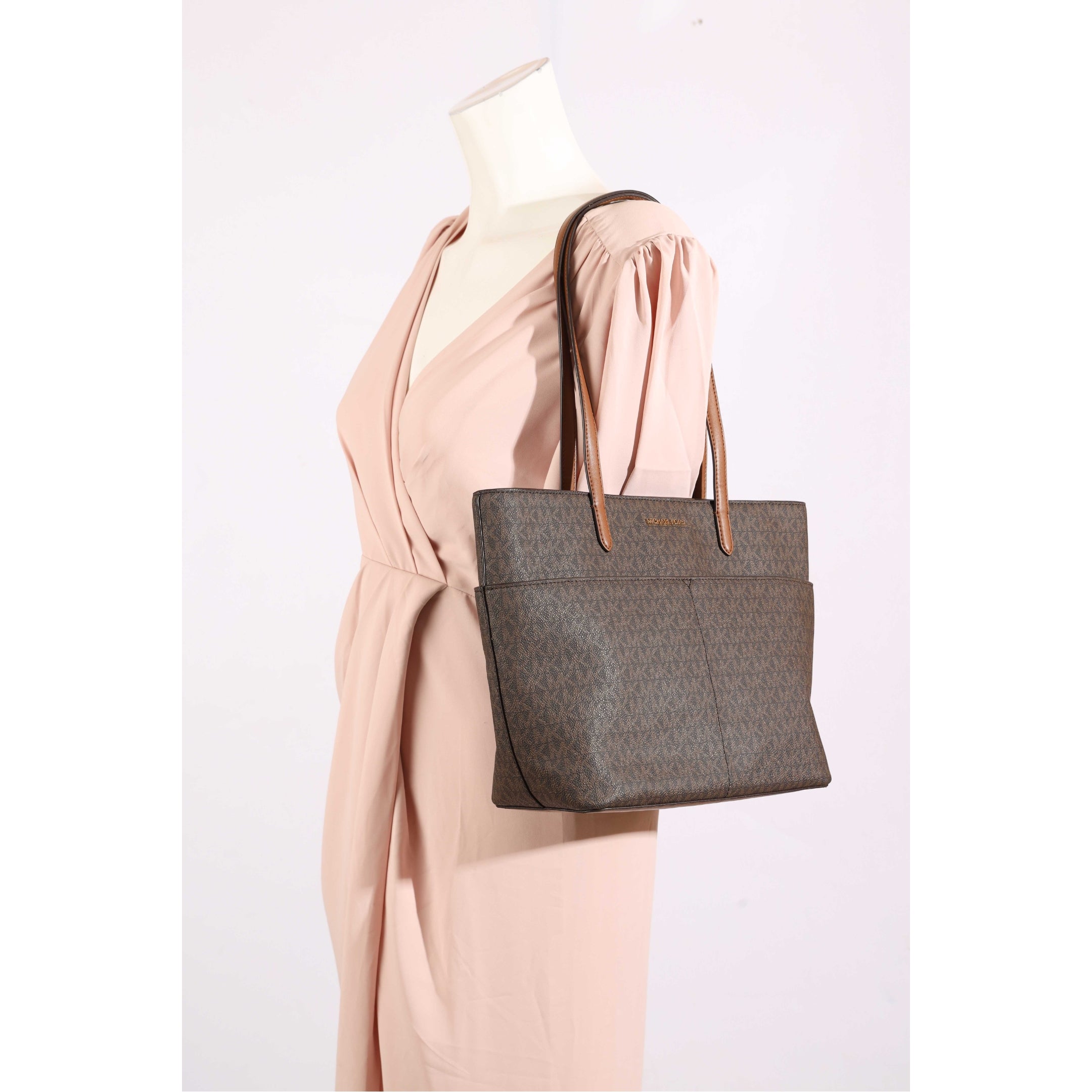 Michael Kors Brown Bedford Medium Logo Tote