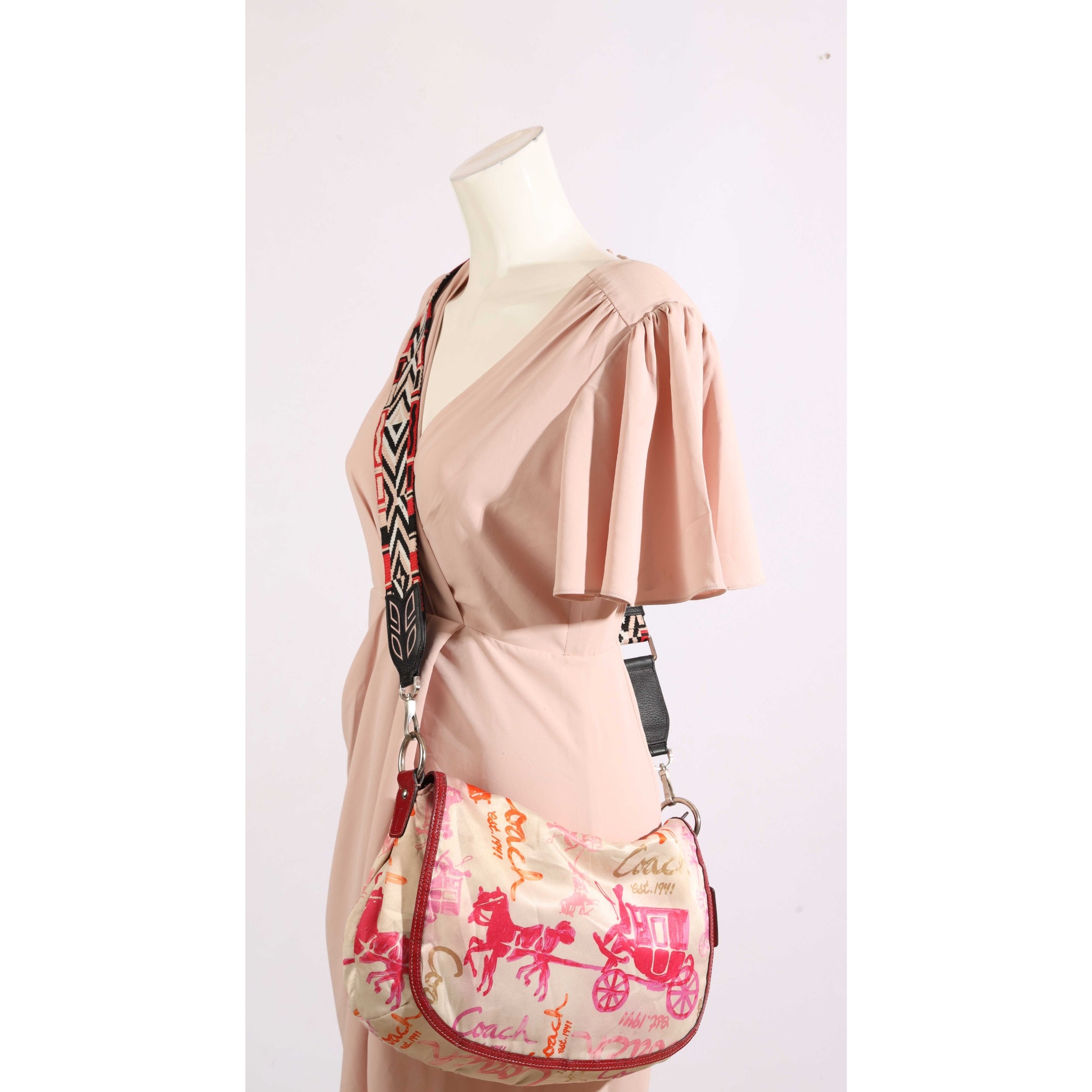 Coach Carriage Print Flap Crossbody Bag