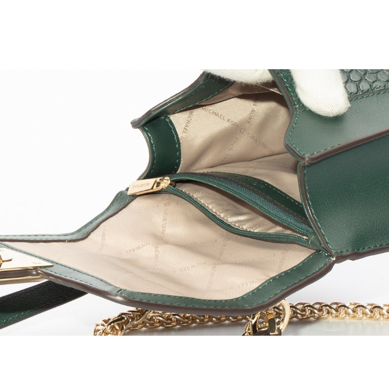 Michael Kors Crocodile Leather Green Crossbody Bag