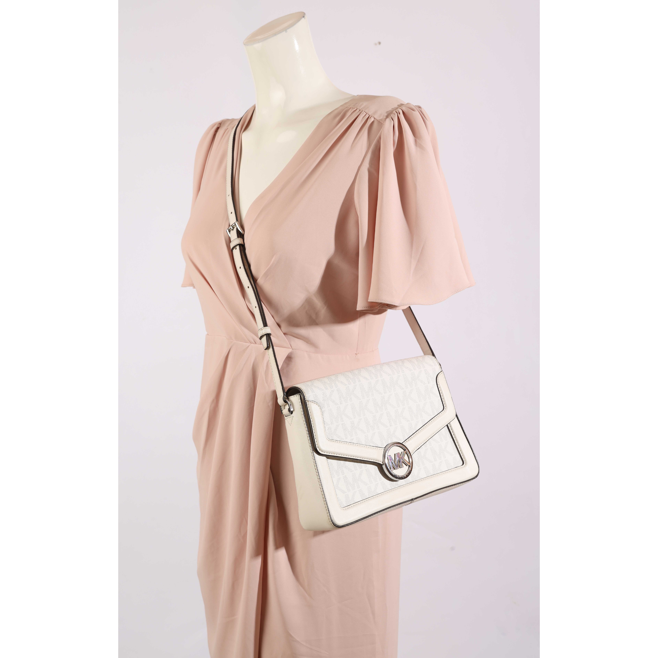 Michael Kors Jessie White Crossbody Bag