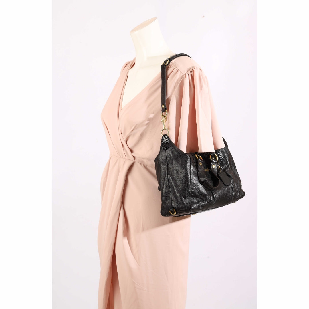 Coach Ashley Black Convertible Satchel