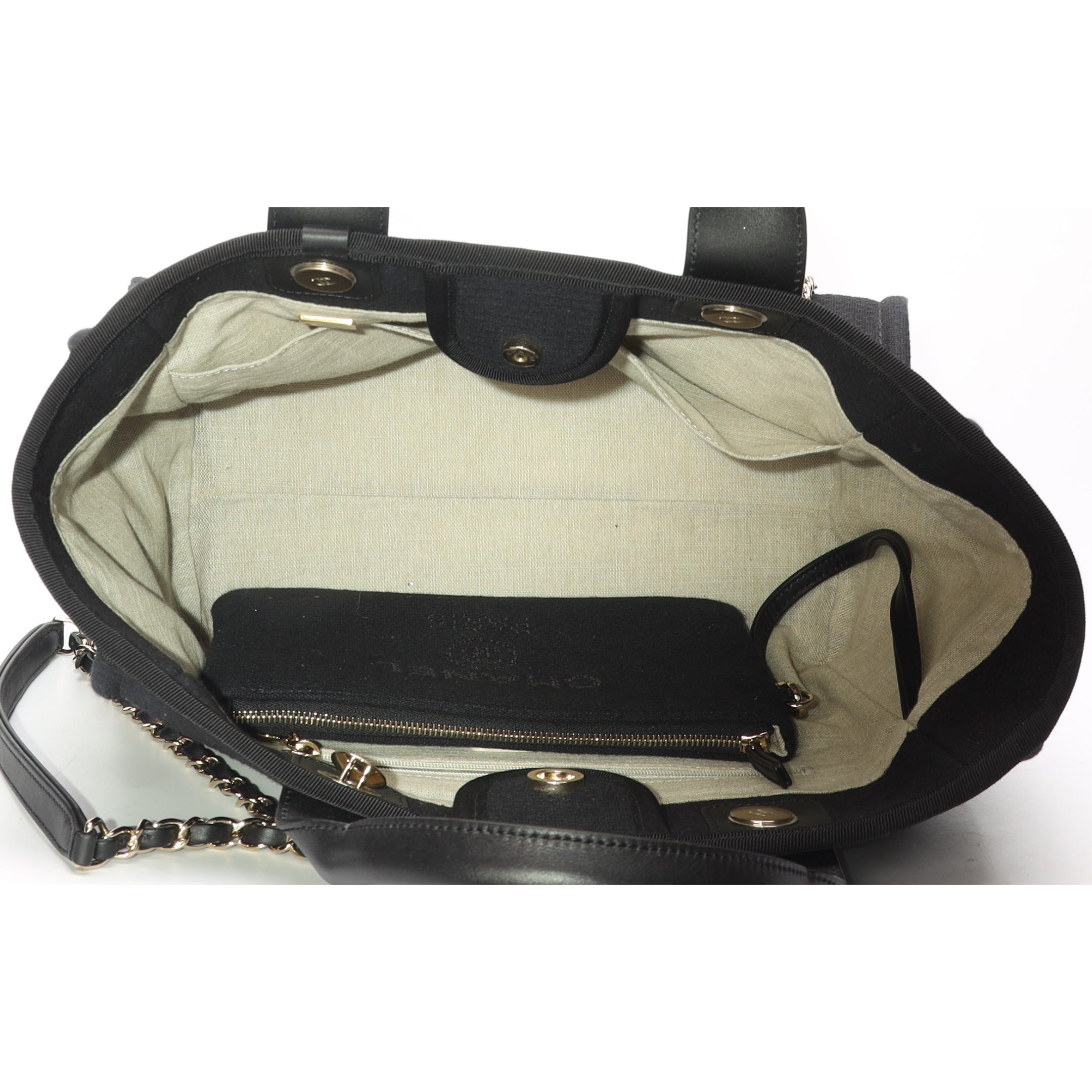 Chanel Black Deauville Tote