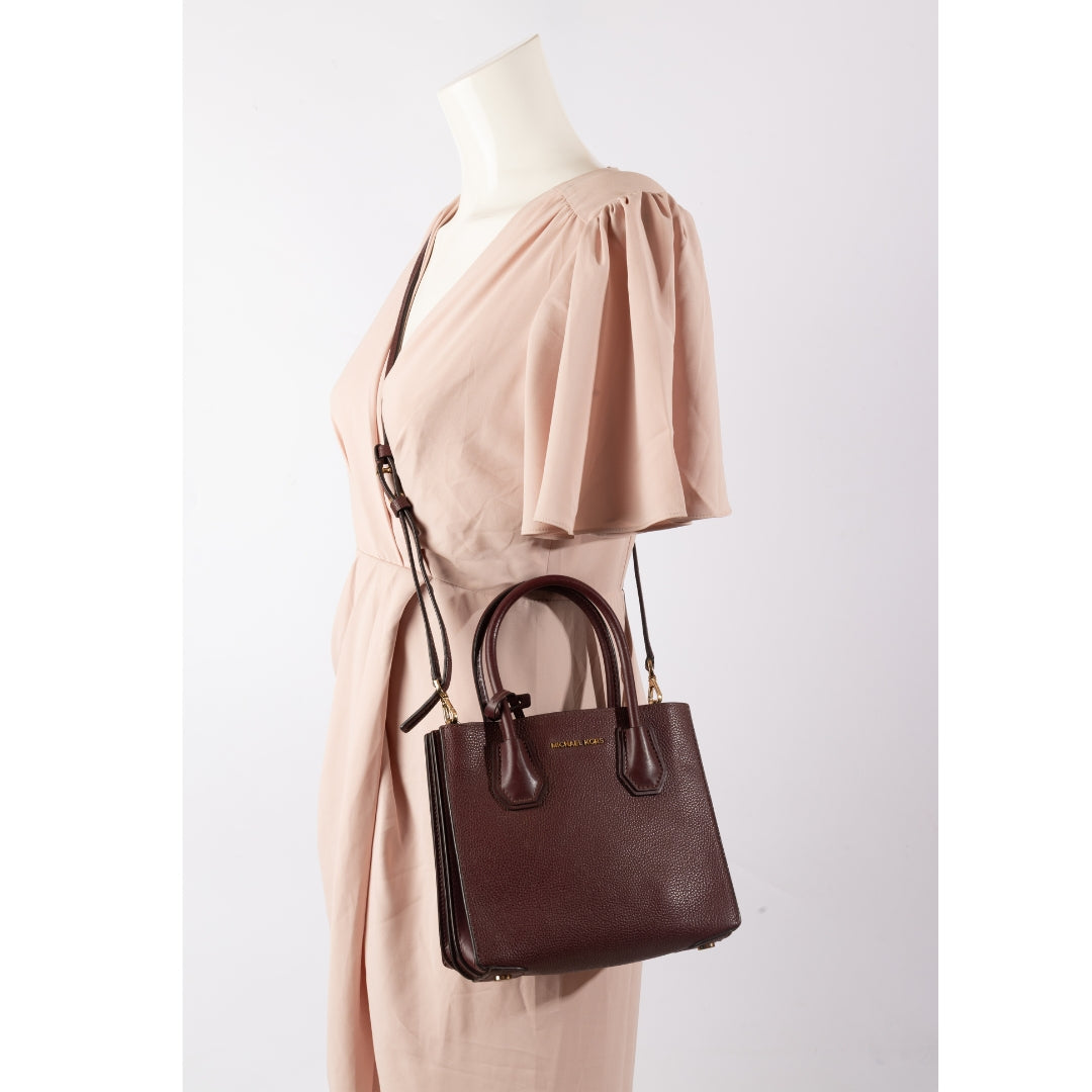 Michael Kors Mercer Medium Leather Accordion Crossbody Bag