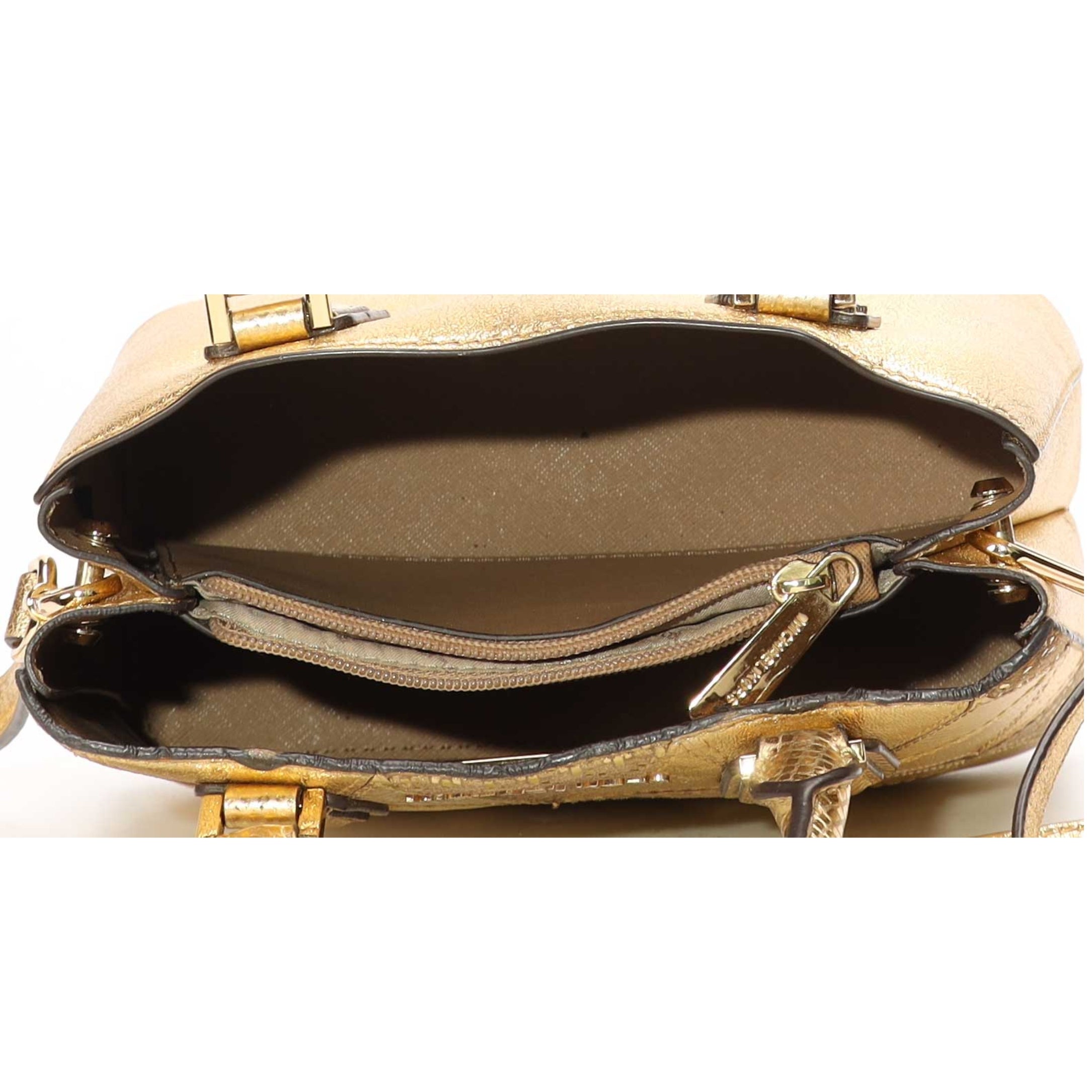 Michael Kors Mercer Metallic Convertible Satchel