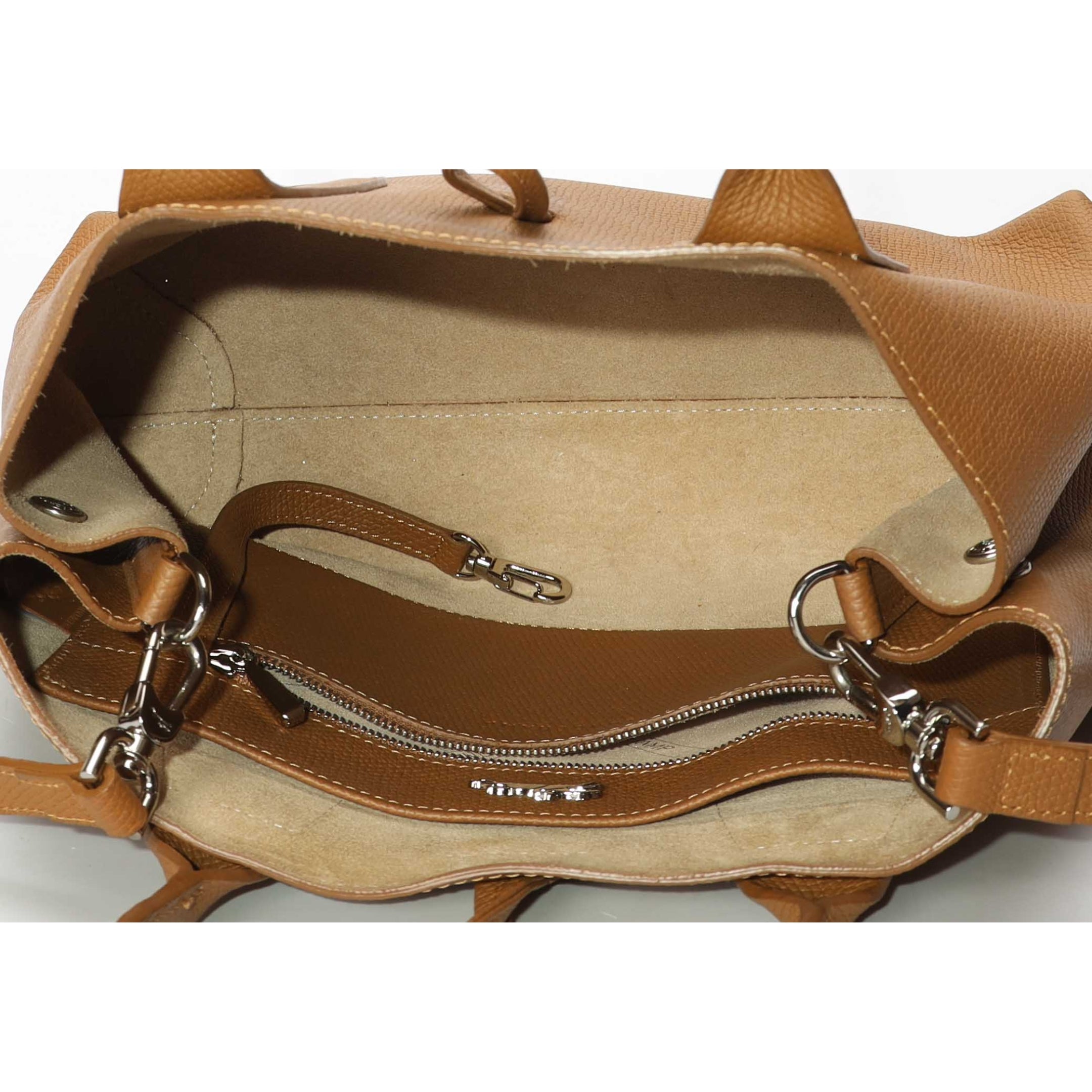 Longchamp Le Roseau Camel Large Satchel