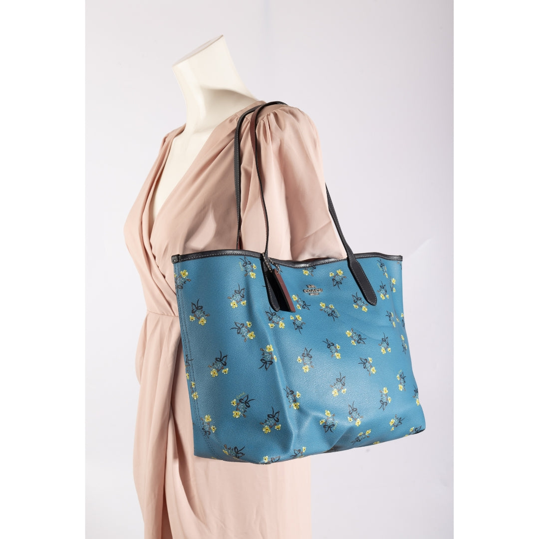 Coach Floral Bow Print City Tote