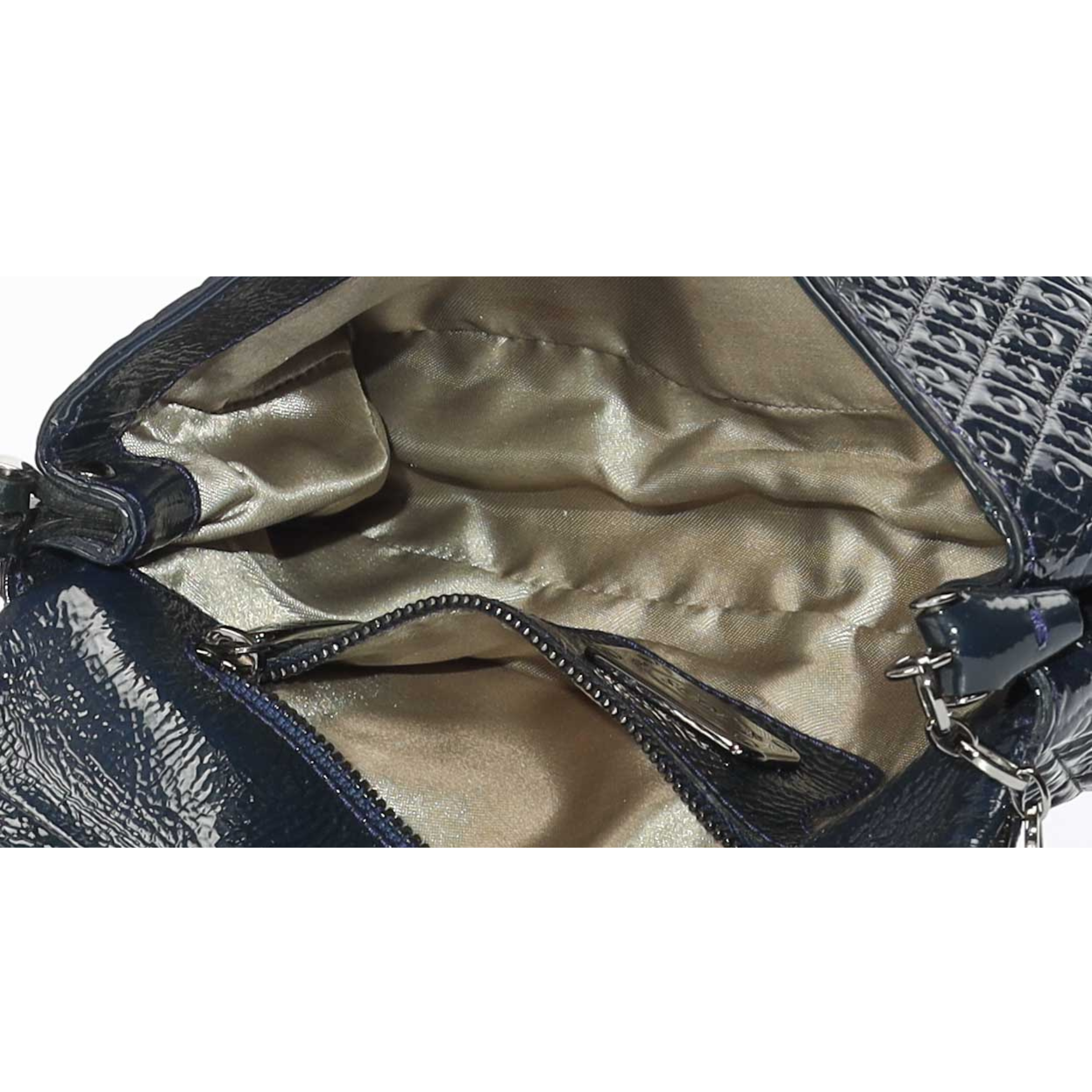 Tods Patent Signature Tracollina Mini Flap Shoulder Bag
