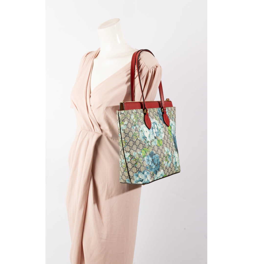 Gucci Bloom Print Supreme Canvas Shopper Tote