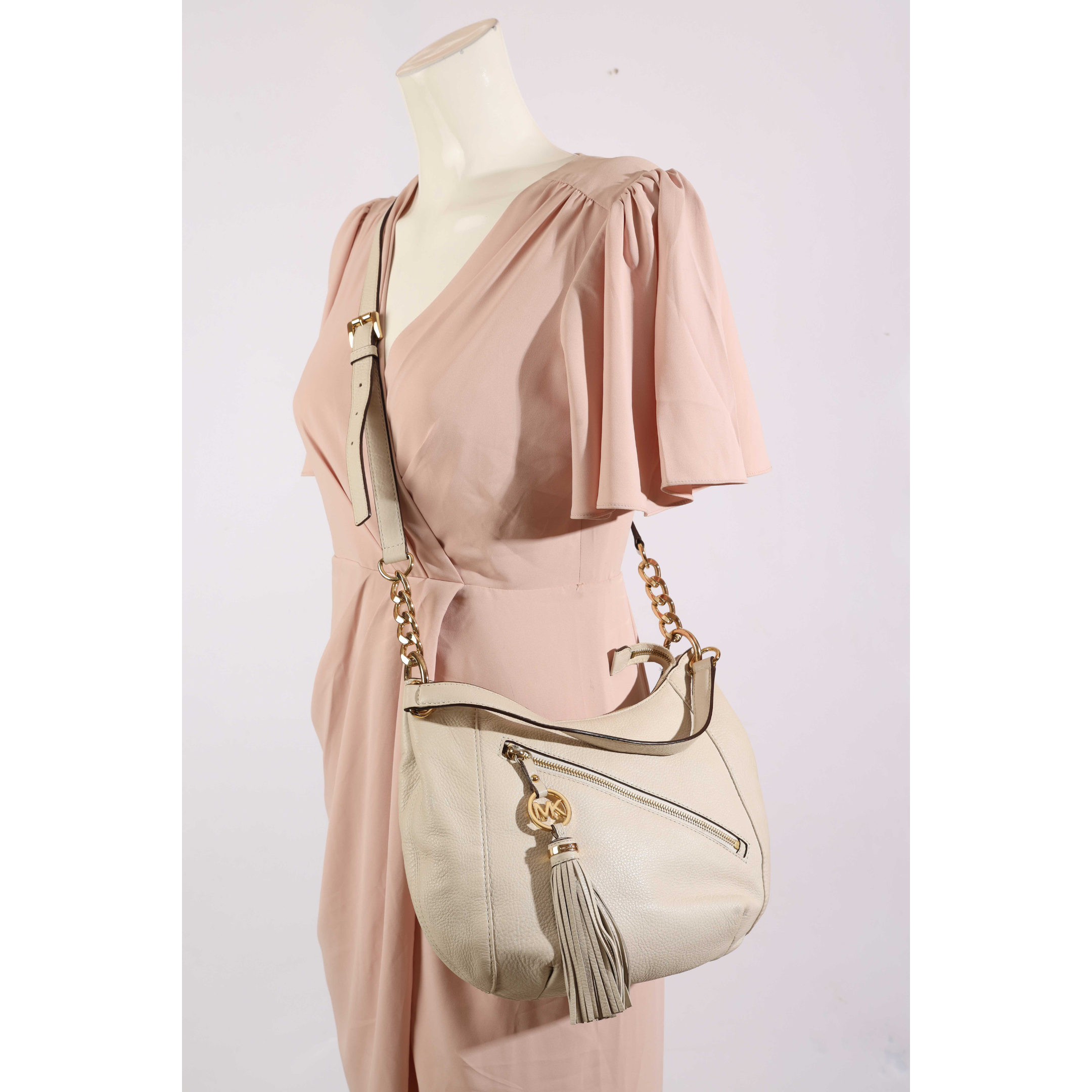 Michael Kors Convertible White Chain Hobo