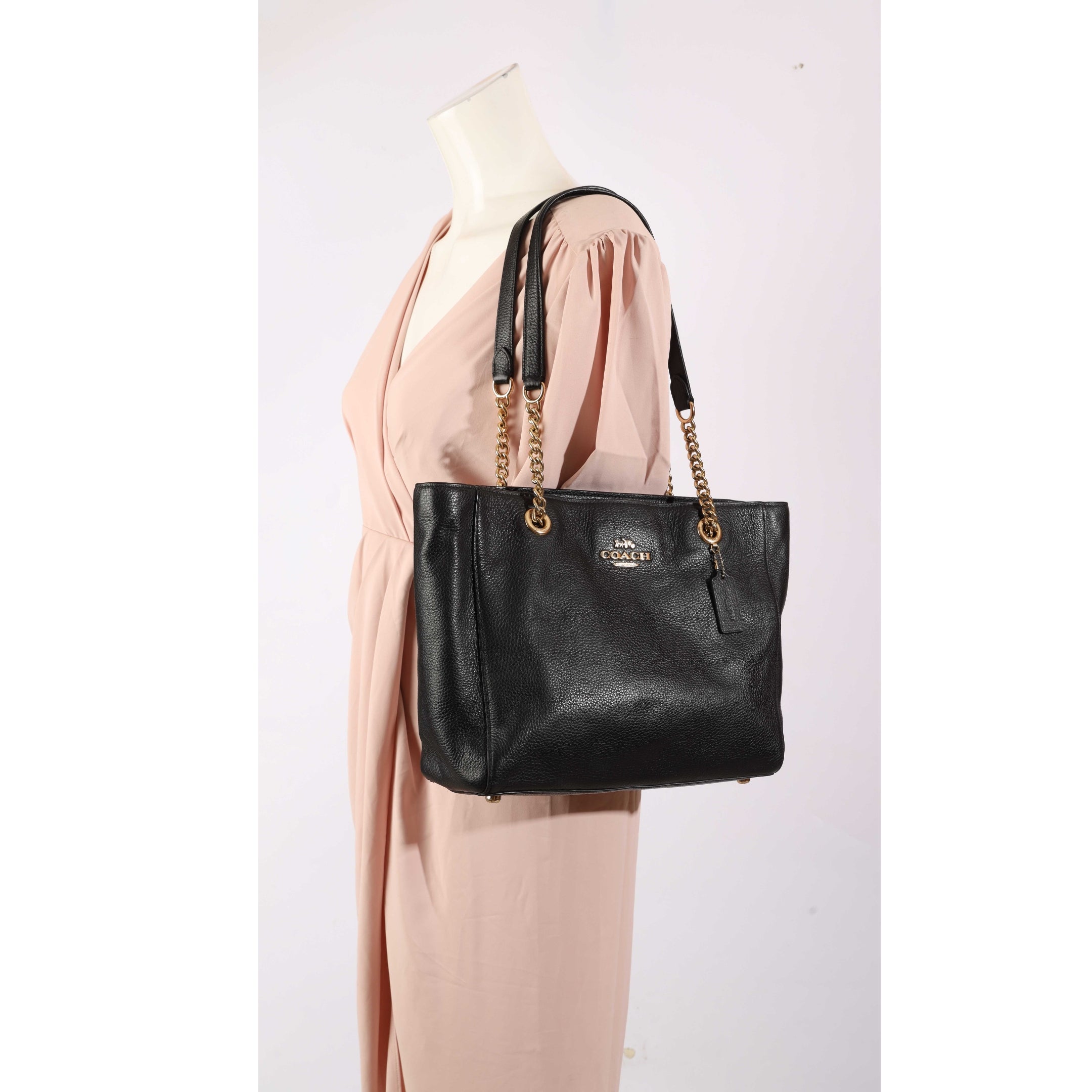 Coach Black Marlie Zip Tote