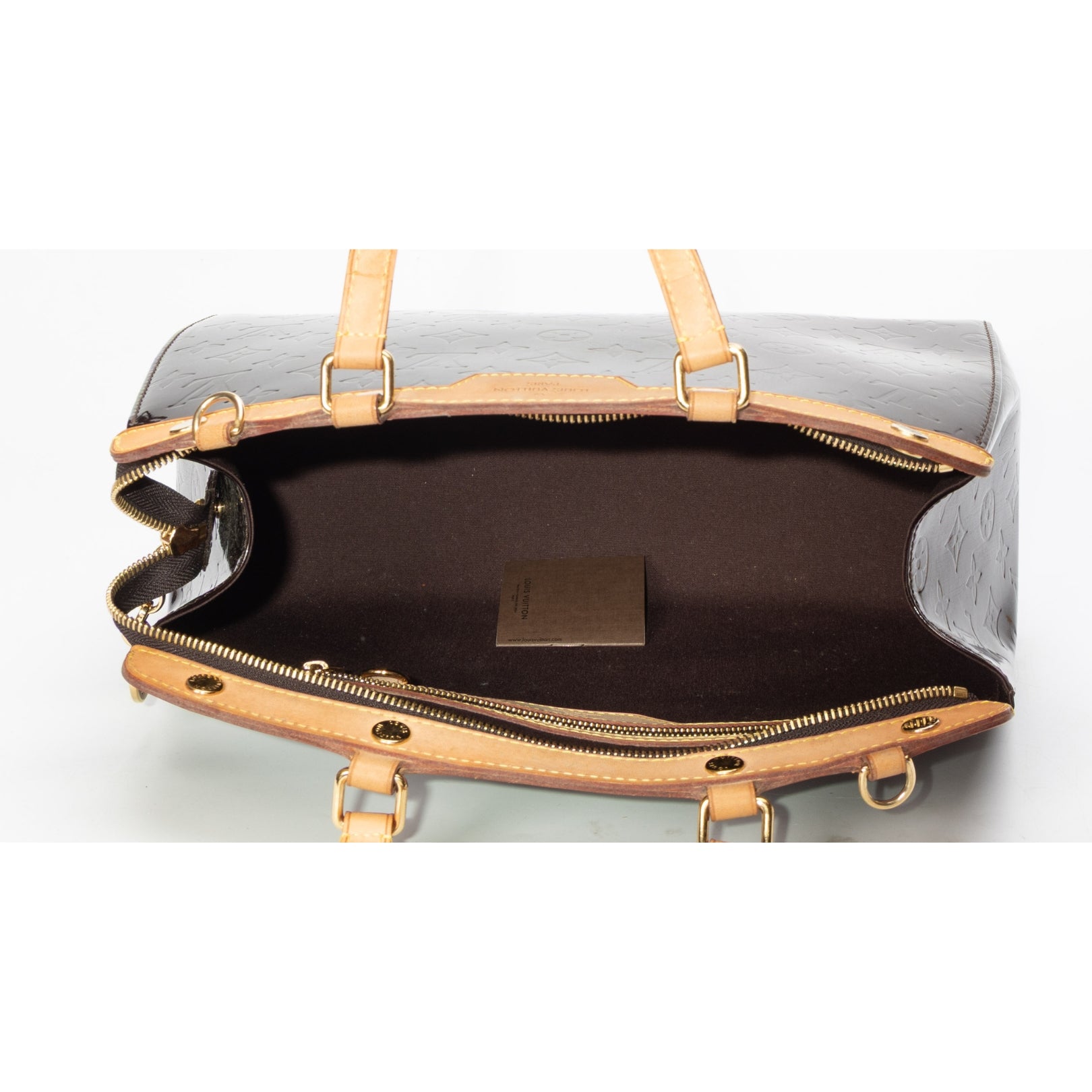 Louis Vuitton Maroon Amarante Monogram Vernis Brea GM Bag