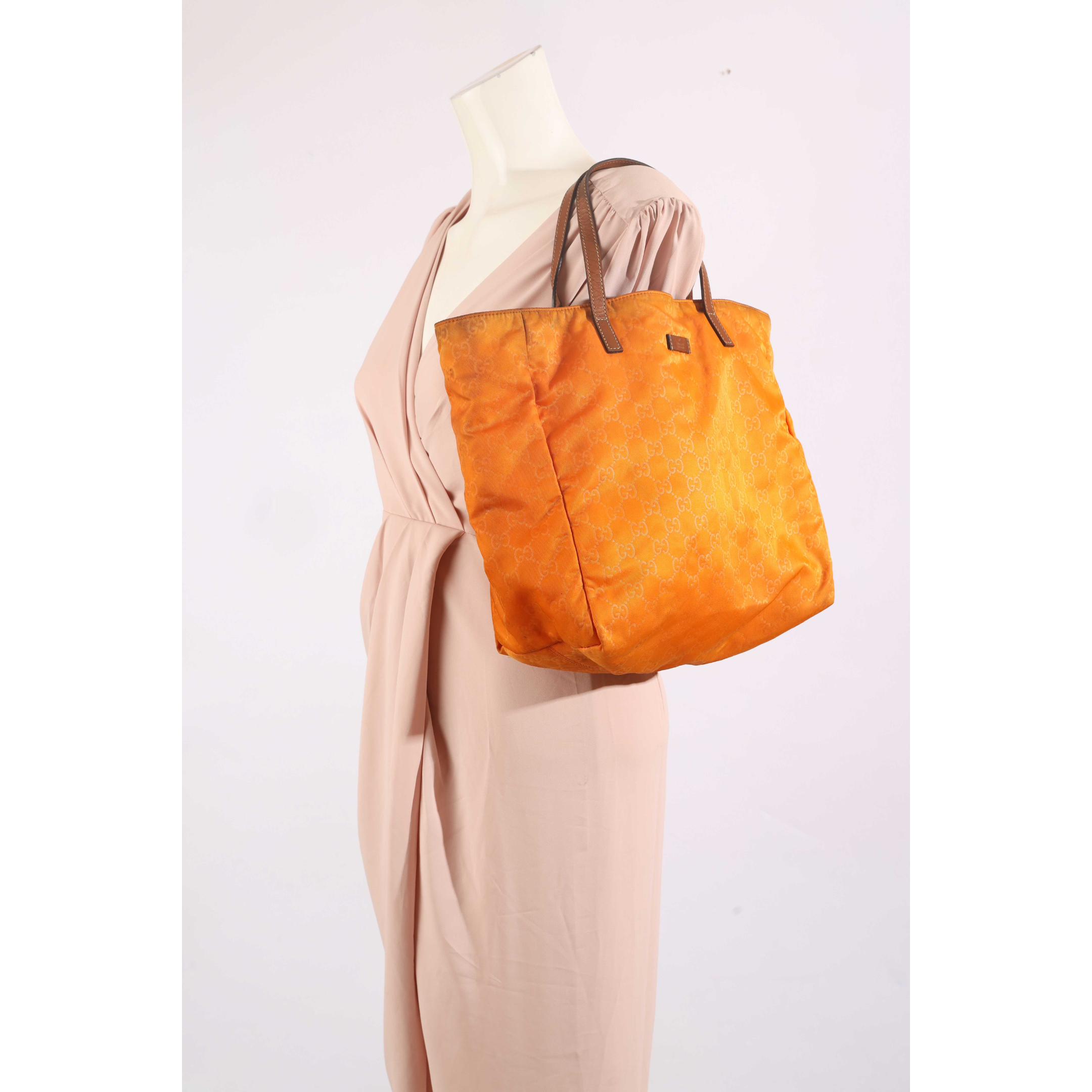 Gucci GG Monogram Orange Tote