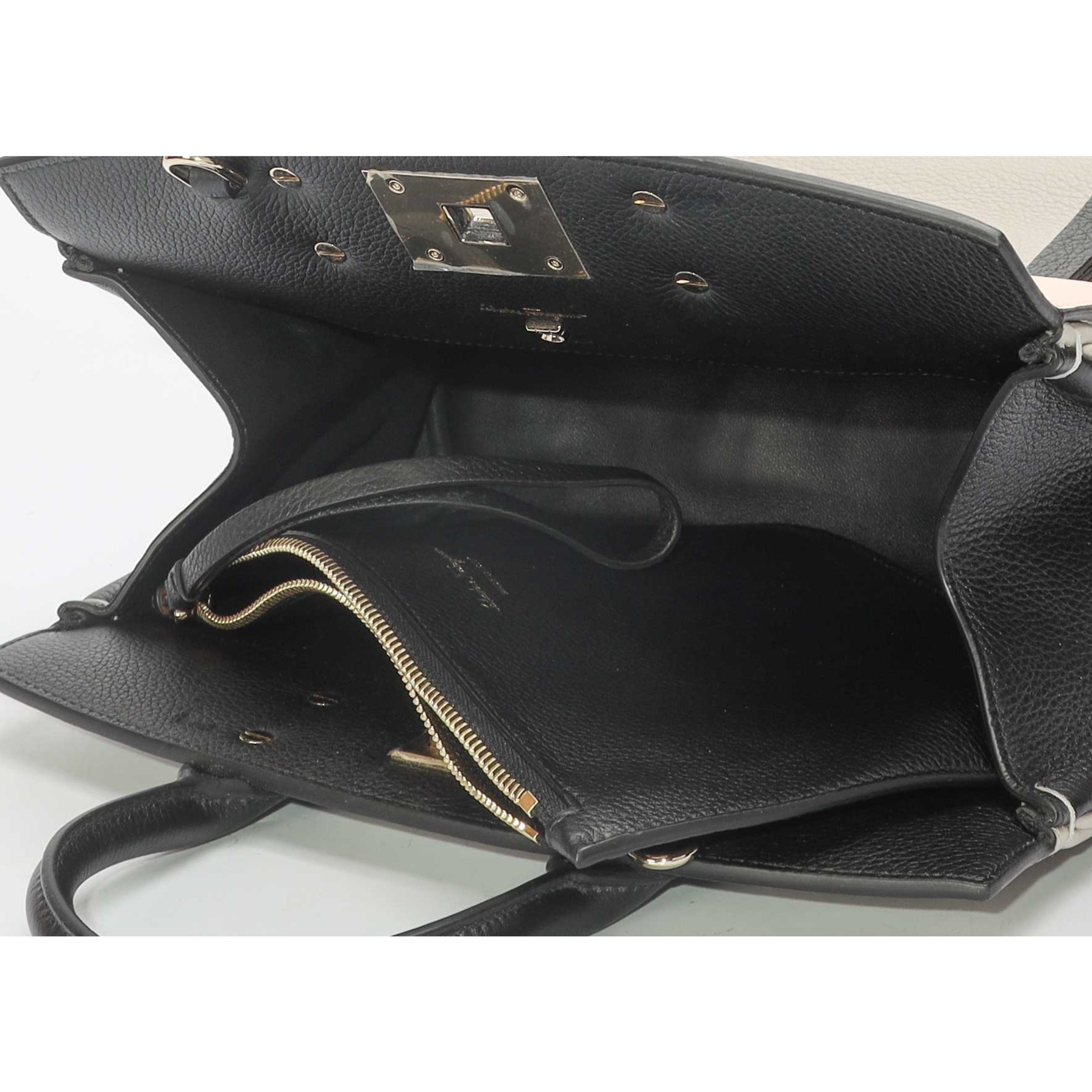 Salvatore Ferragamo Colorblock Studio Top Handle Bag
