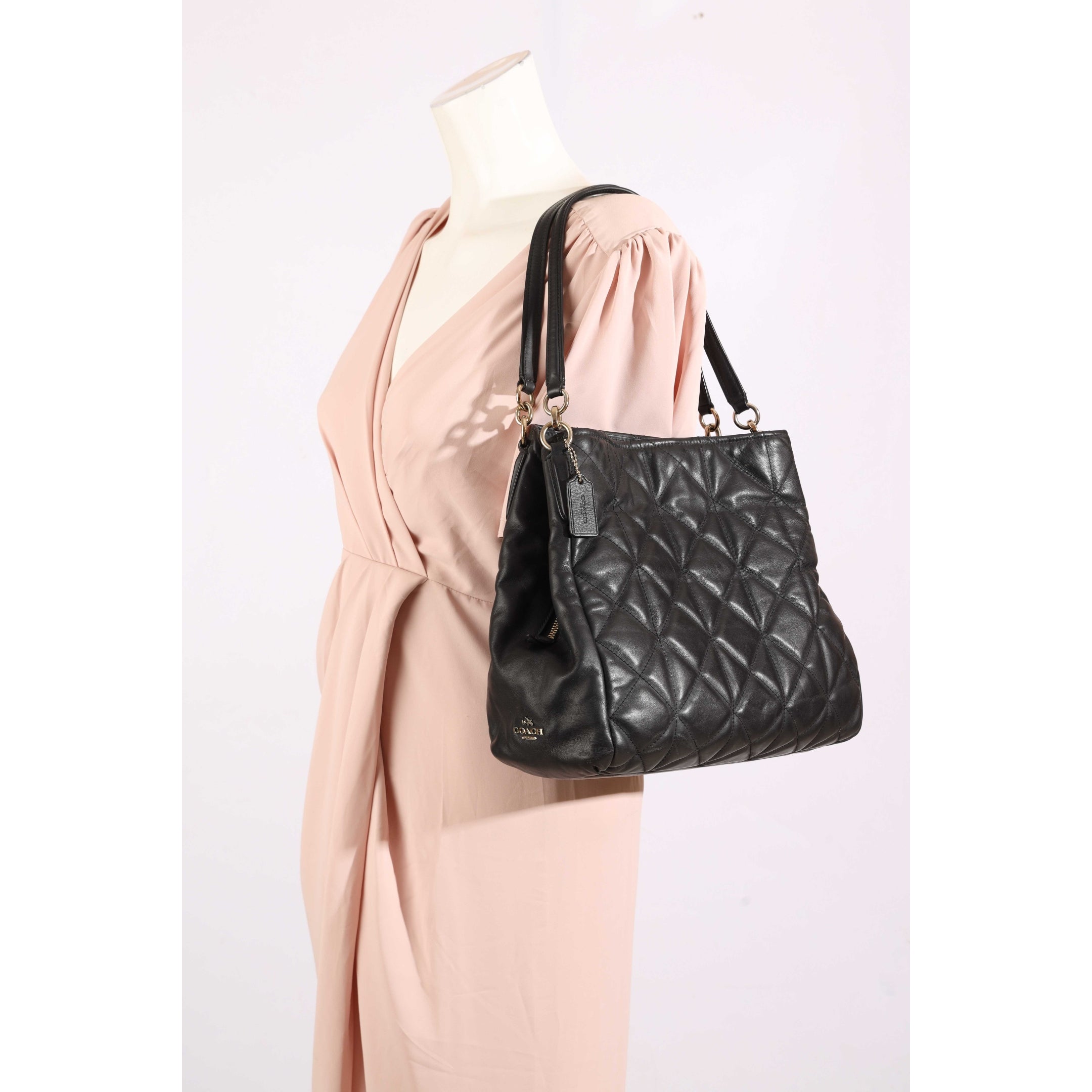 Coach Black Quilted Phoebe Madison Shoulder Bag
