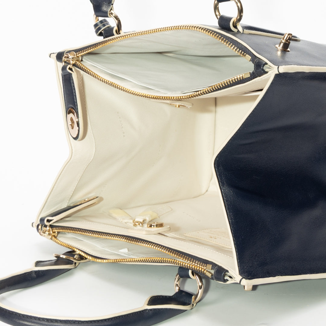 Coach Navy Crosby Carryall Satchel