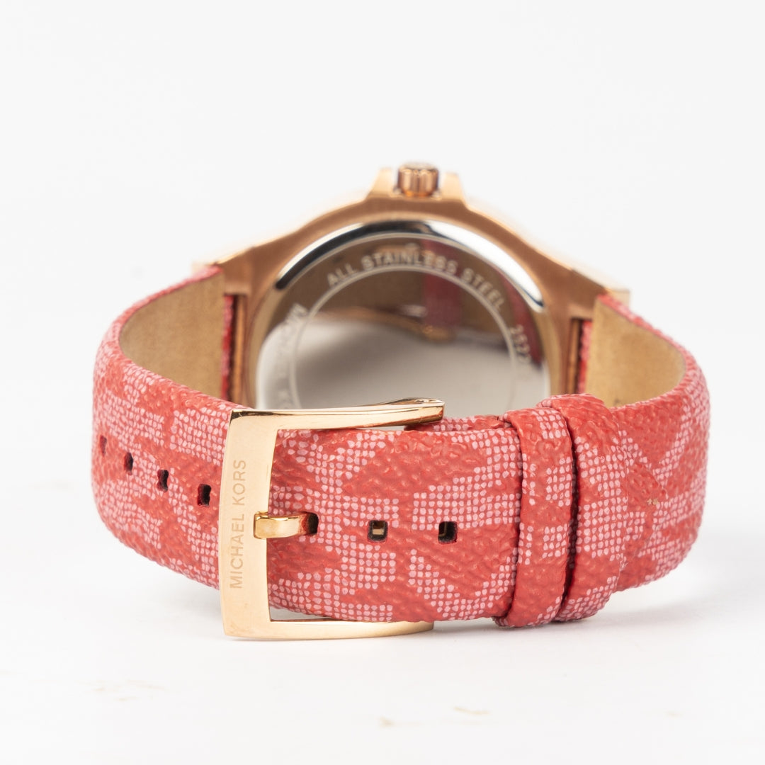 Michael Kors Lennox Pavé Gold-Tone and Logo Watch
