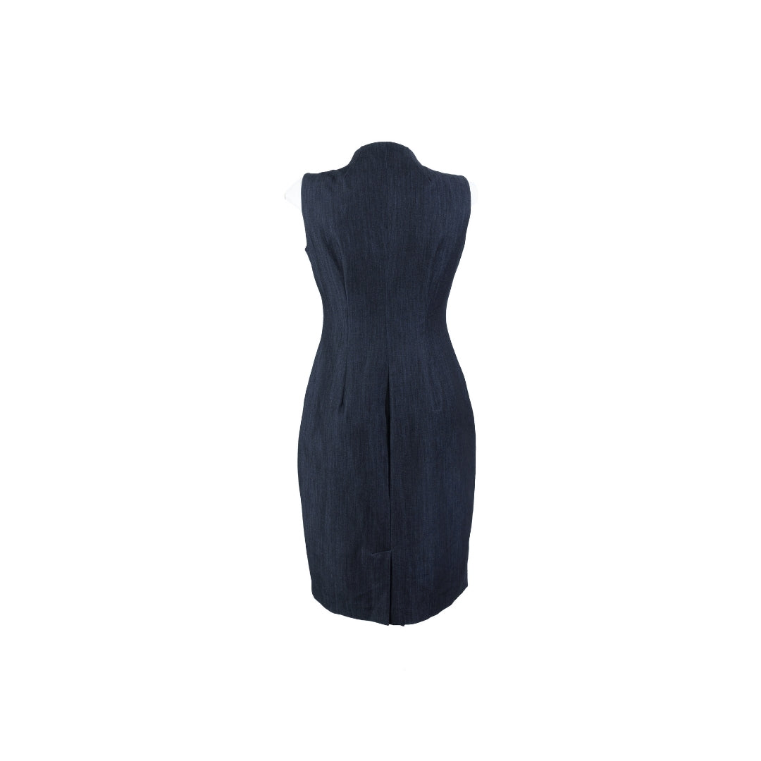 Calvin Klein High Neck Zipper Sheath Dress