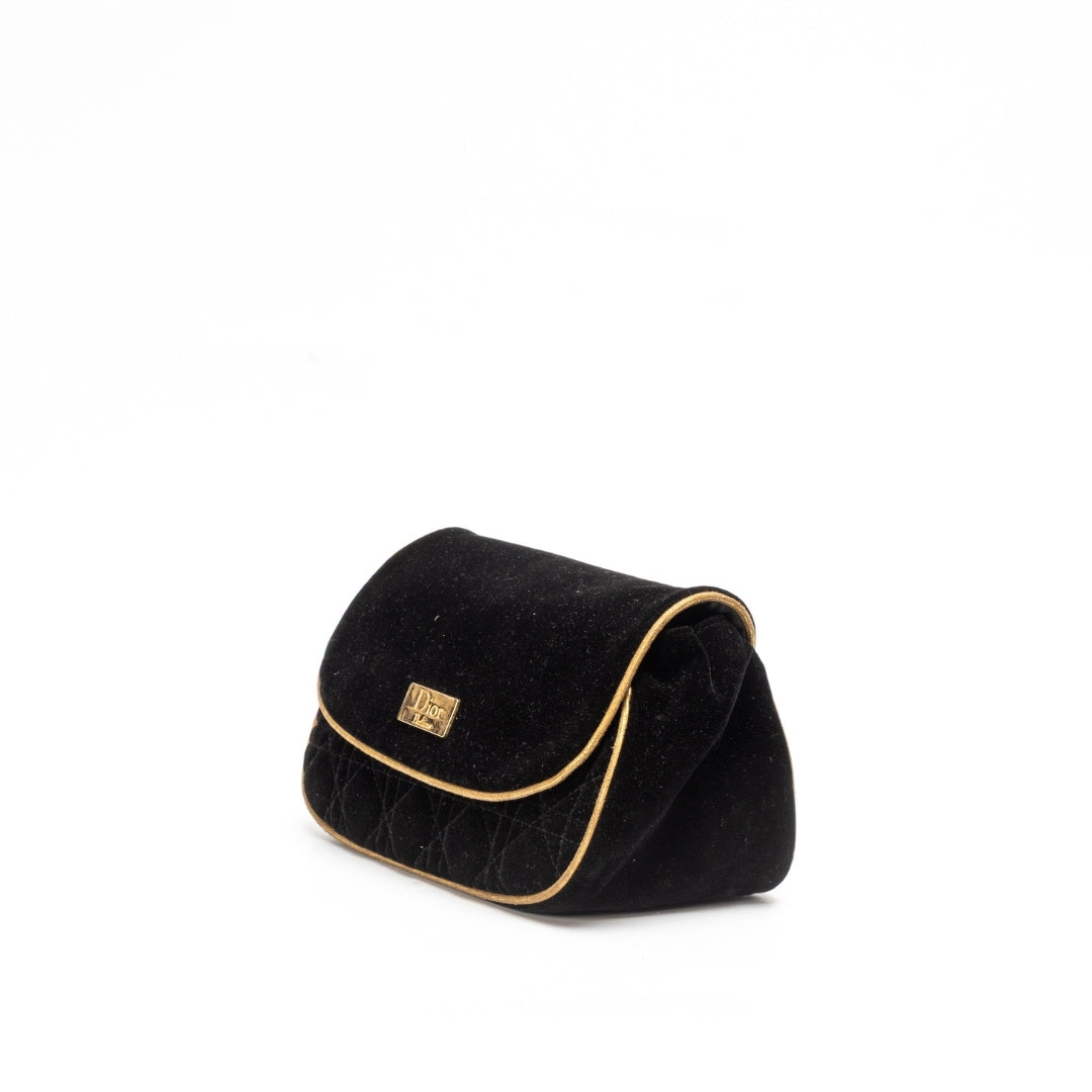 Dior Black Velvet Pouch