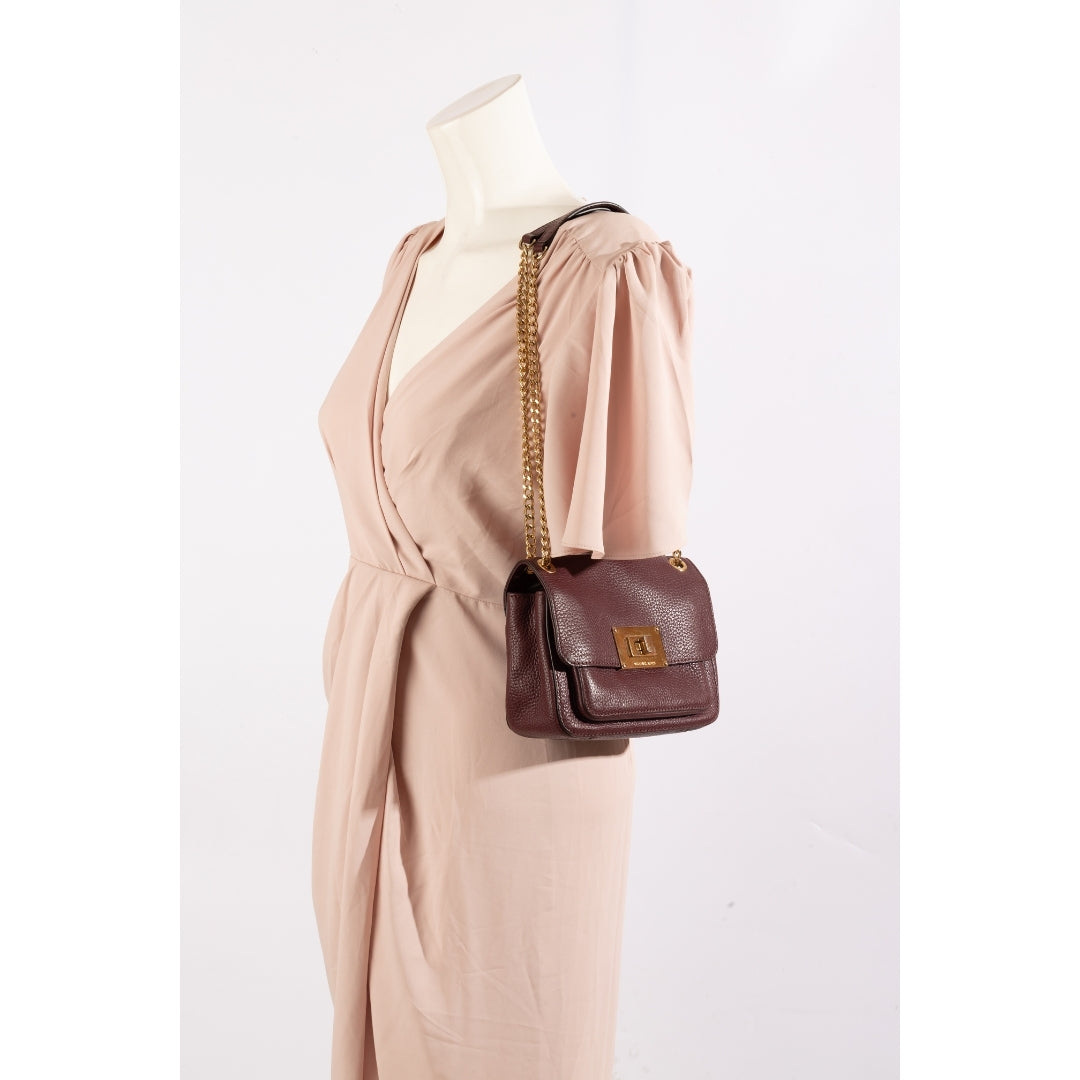 Michael Kors Brick Leather Small Shoulder Bag
