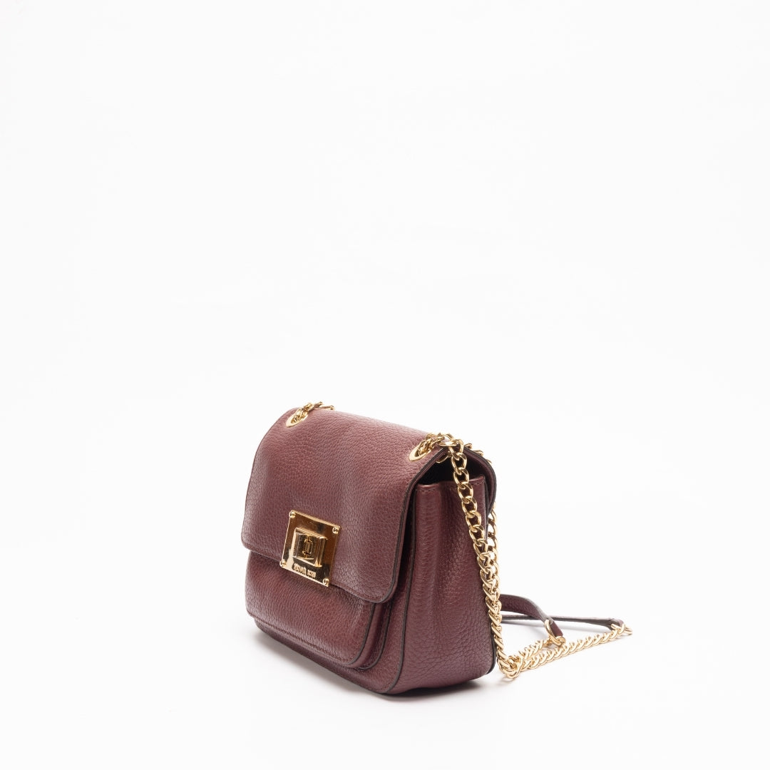 Michael Kors Brick Leather Small Shoulder Bag