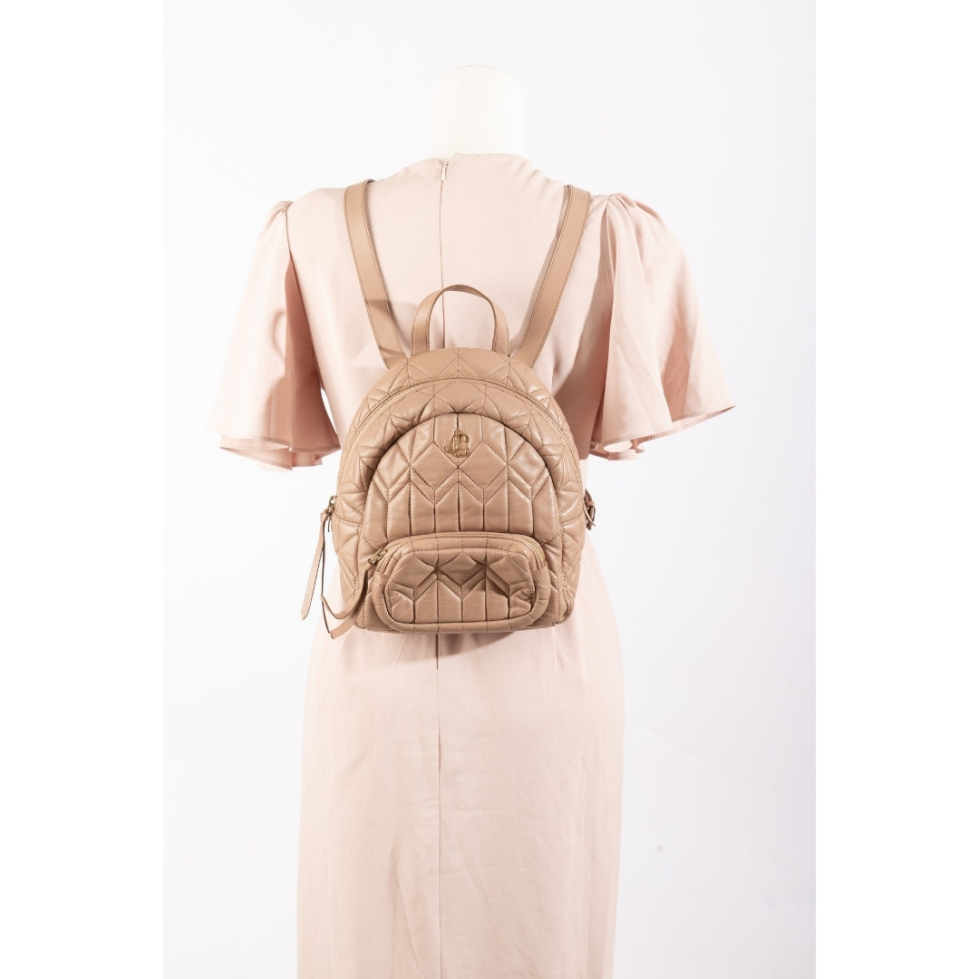Jimmy Choo Nude Pink Quilted Backpack