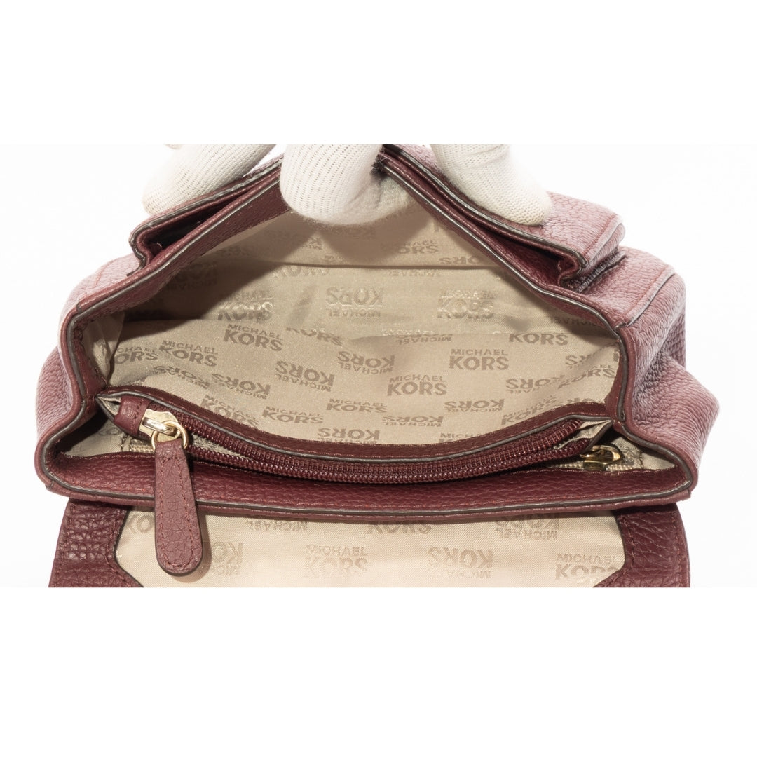 Michael Kors Brick Leather Small Shoulder Bag
