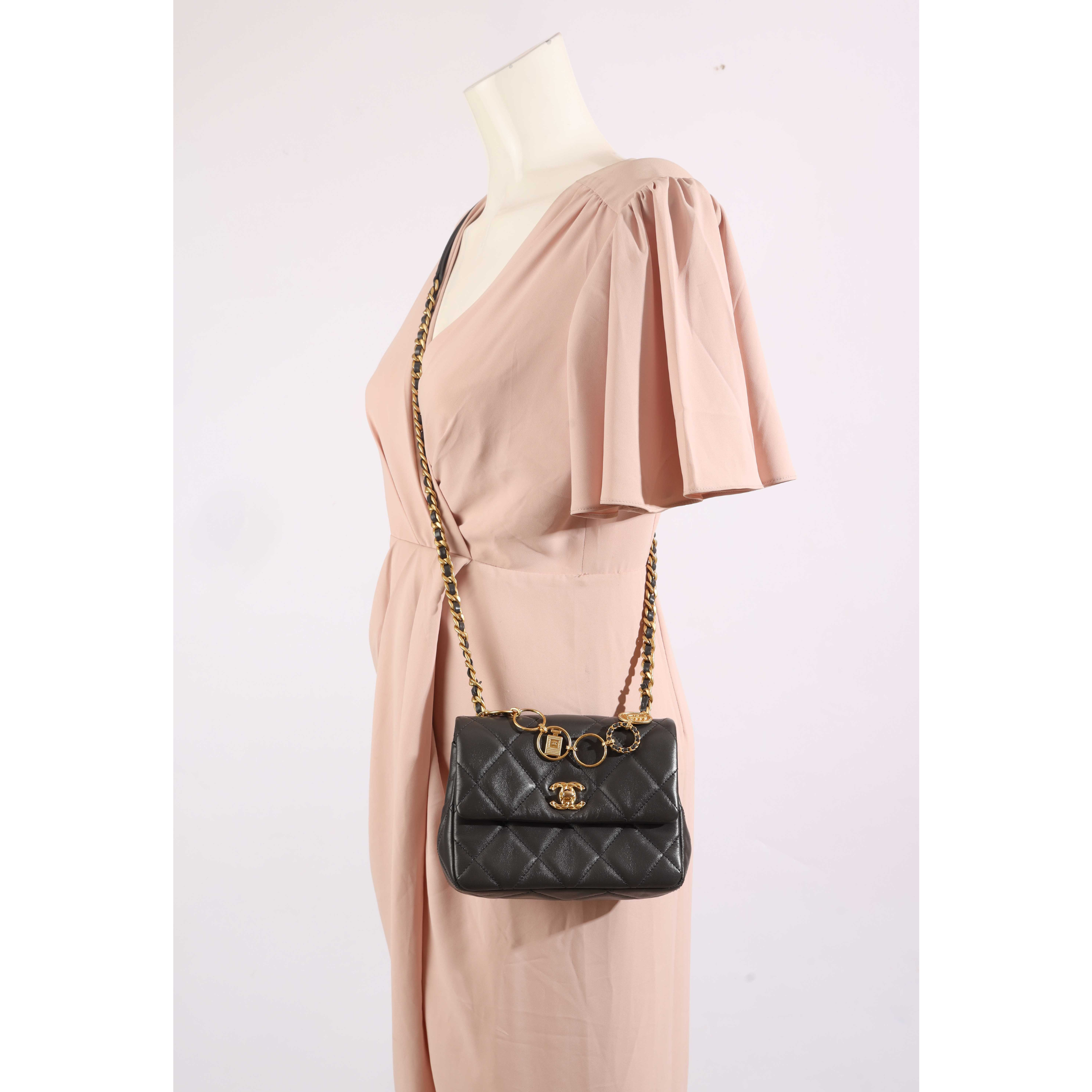 Chanel Quilted Flap Black Crossbody Bag