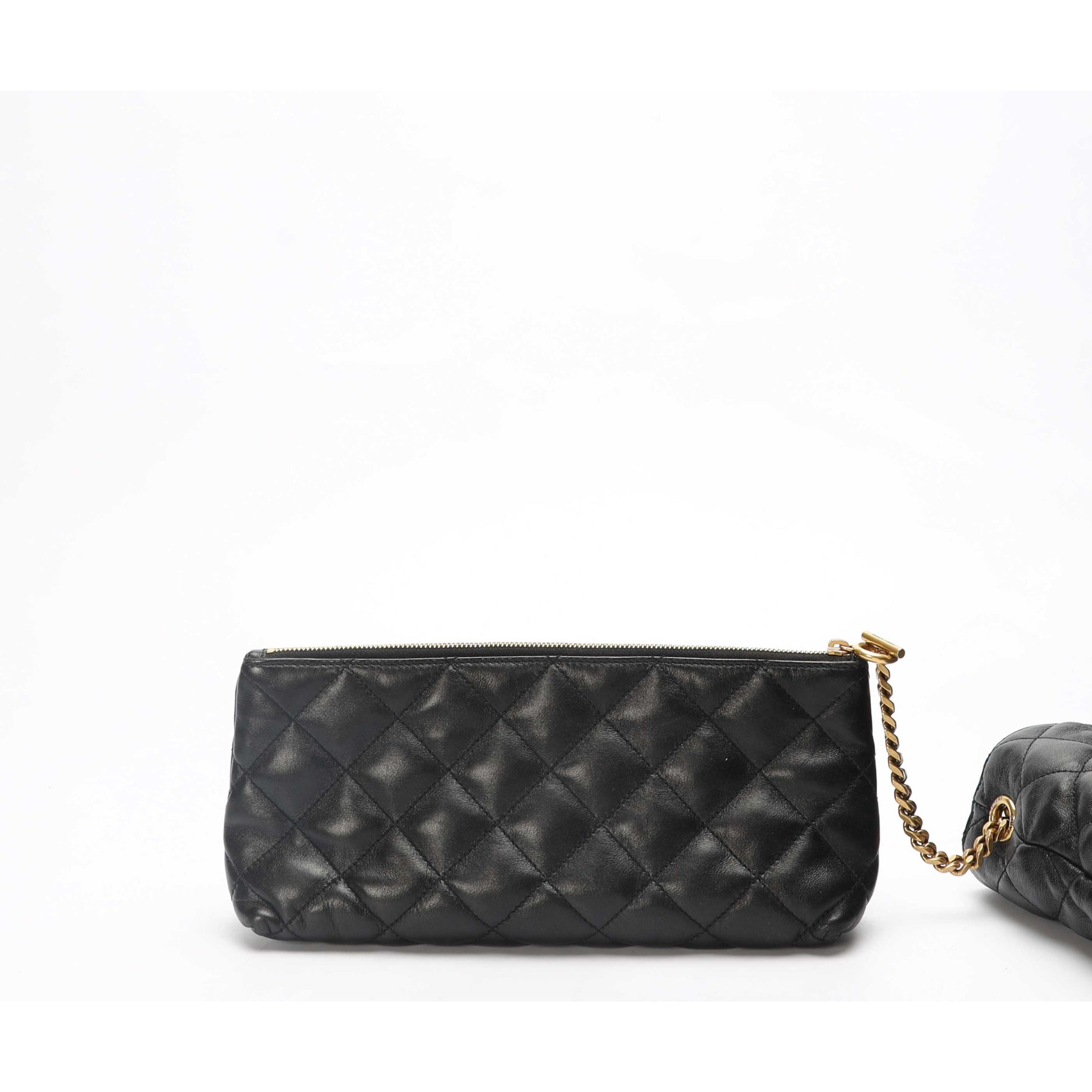 Saint Laurent Black Quilted Tote