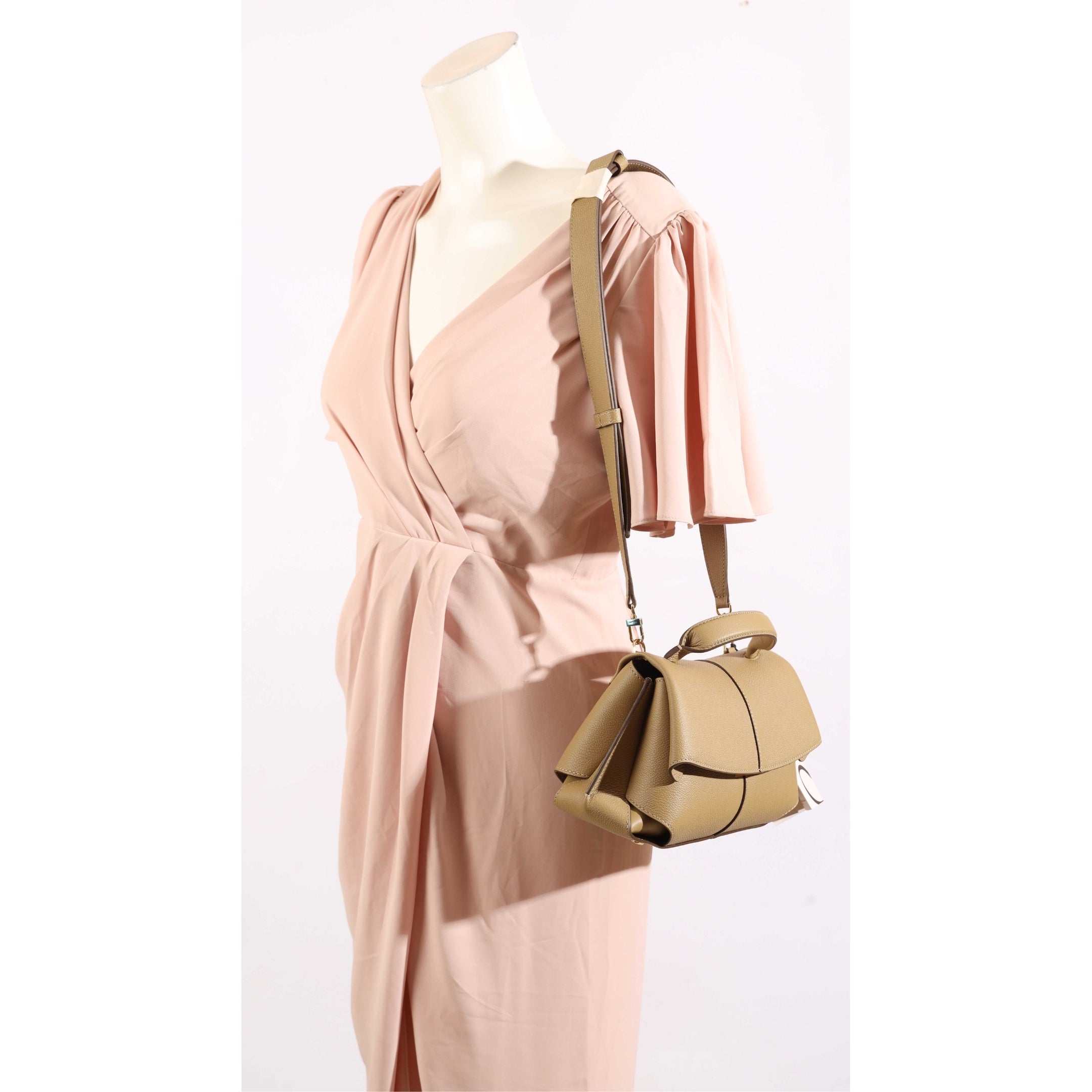Polene Mokki Mini Ocher Crossbody Bag