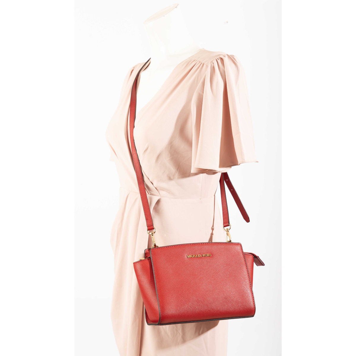 Michael Kors Red Selma Messenger Bag