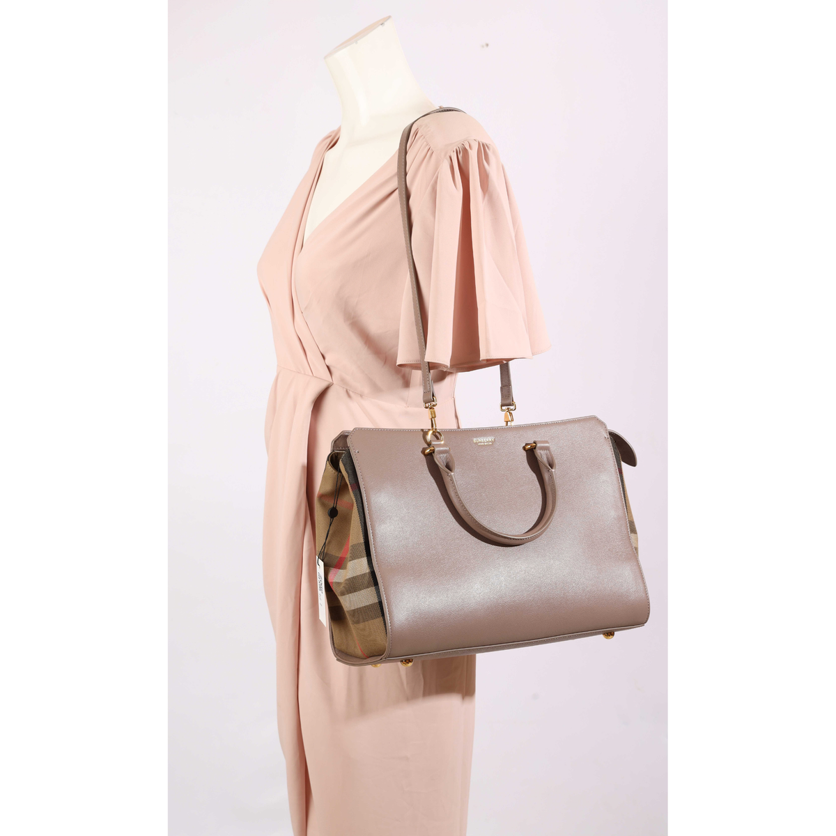Burberry House Check Convertible Satchel