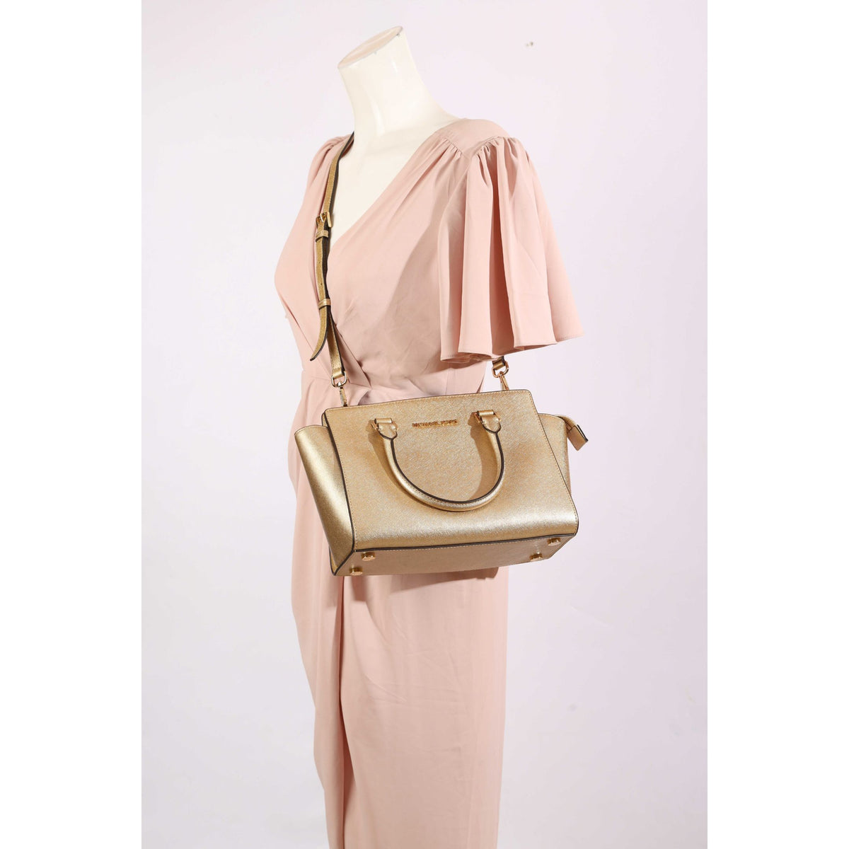 Michael Kors Selma Gold Satchel