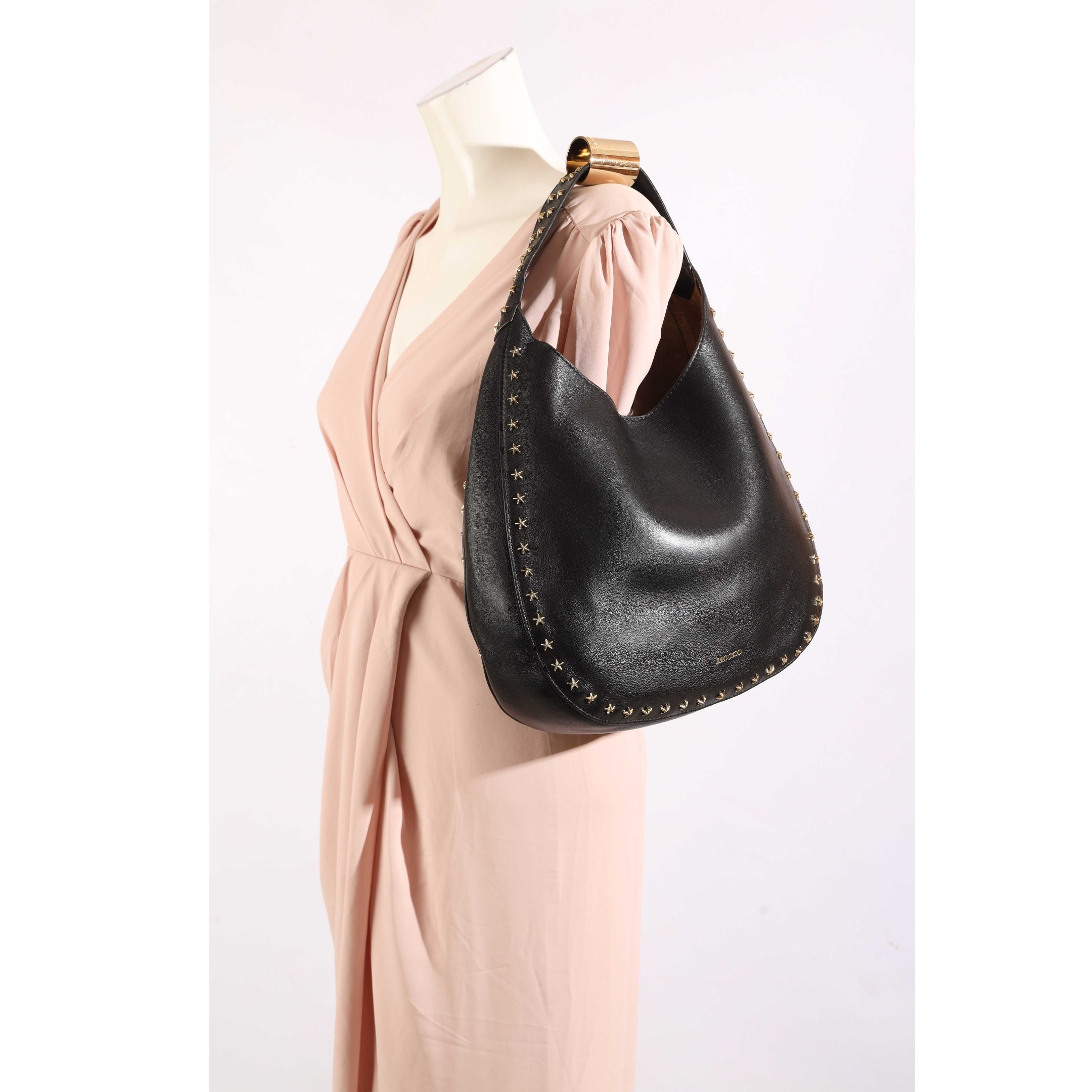 Jimmy Choo Stevie Black Hobo Bag