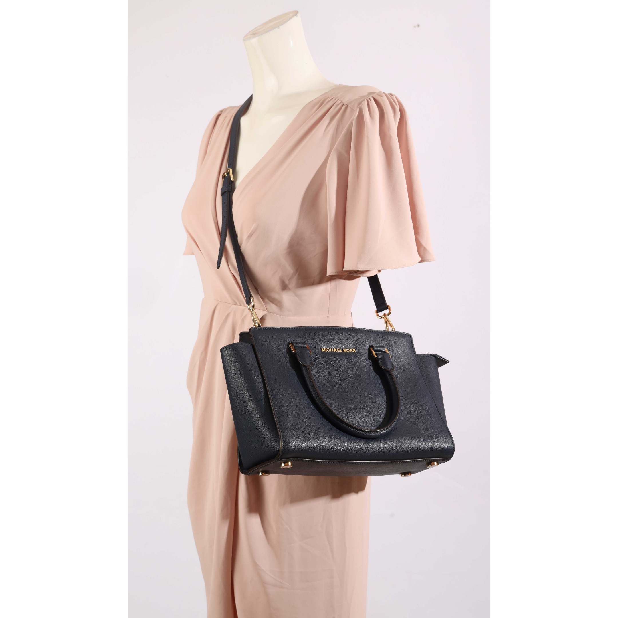 Michael Kors Selma Blue Satchel