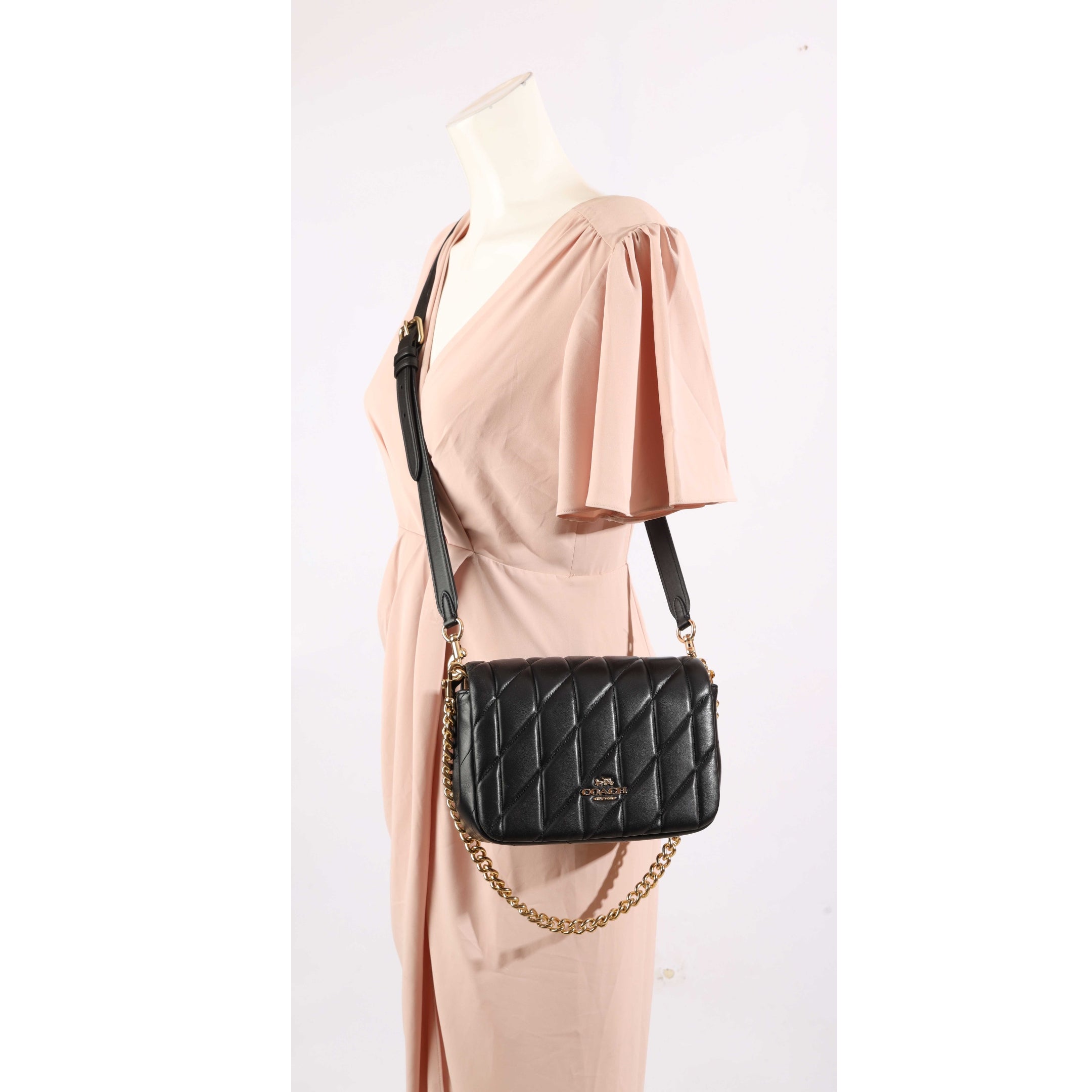 Coach Quinn Quilted Black Crossbody Bag