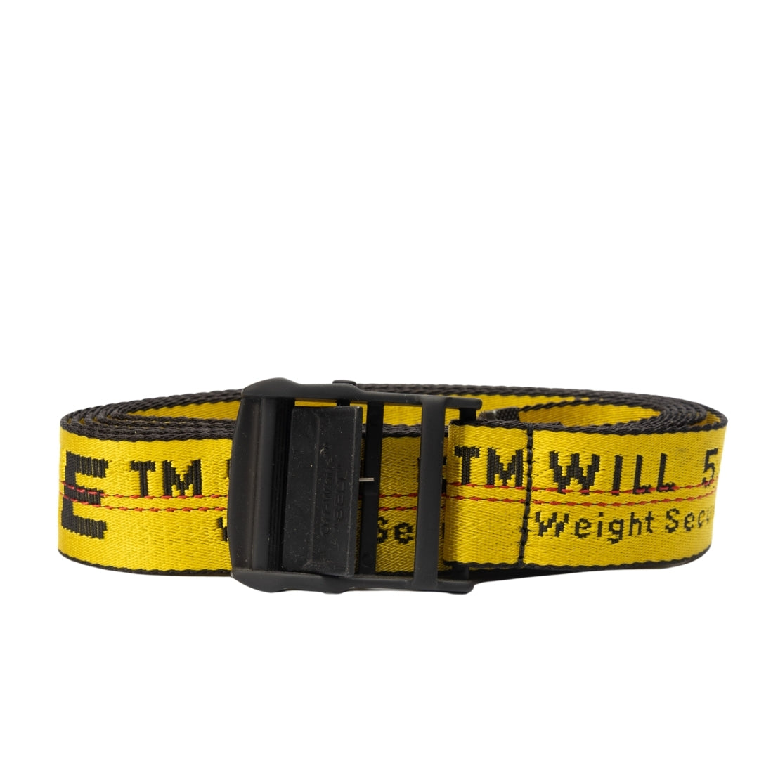 Off White Yellow Industrial Belt