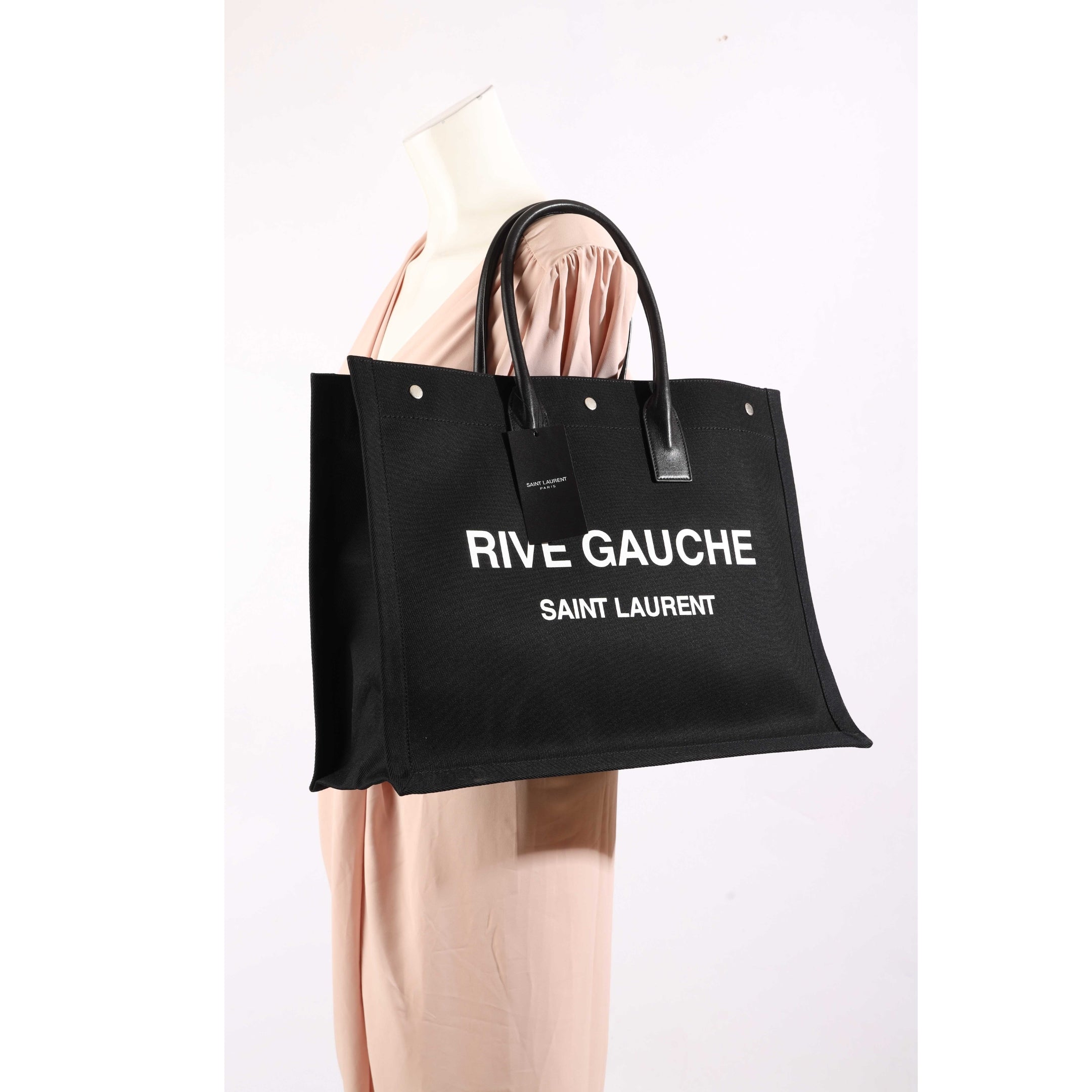 Saint Laurent Black Rive Gauche Tote
