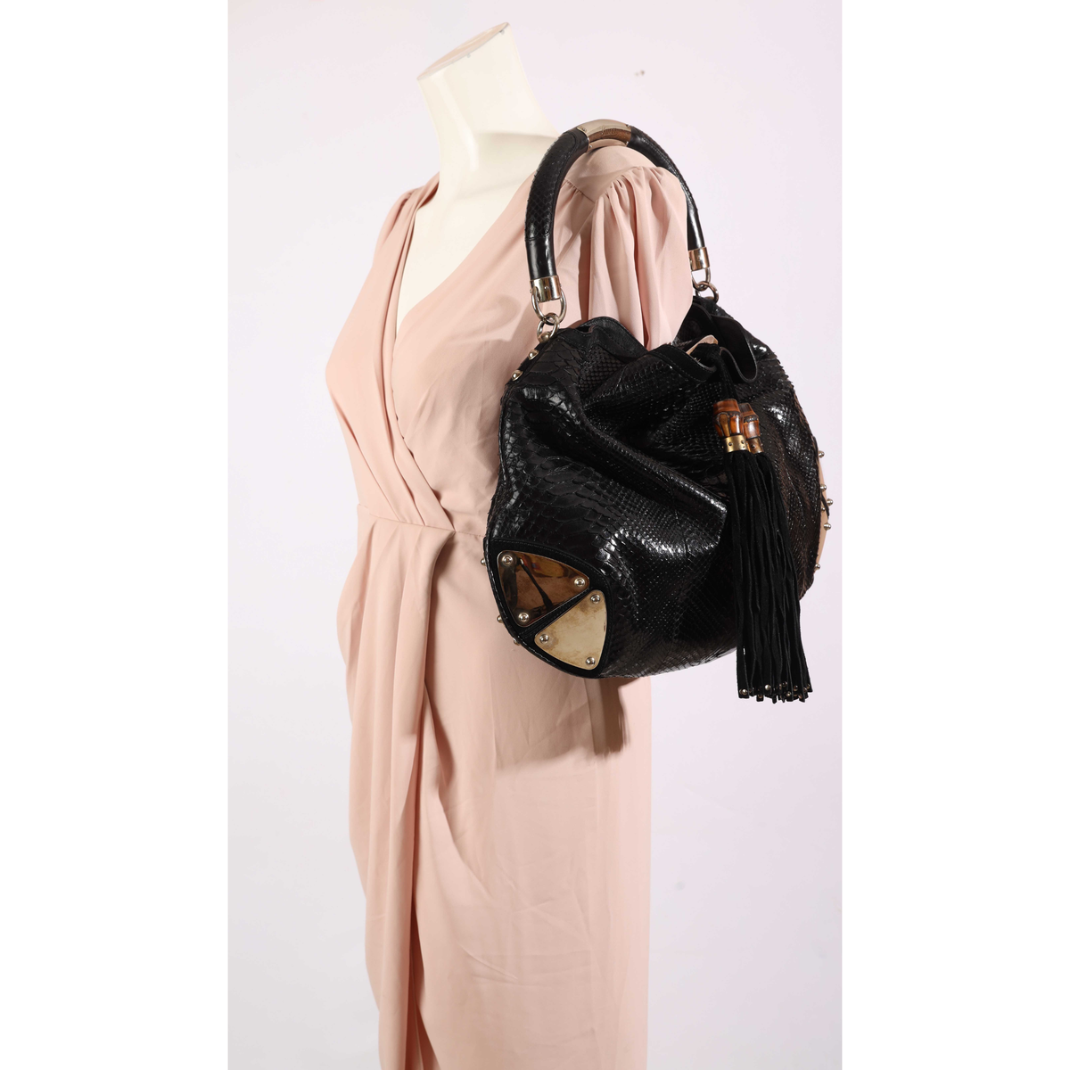 Gucci Black Babouska Indy Top Handle Bag