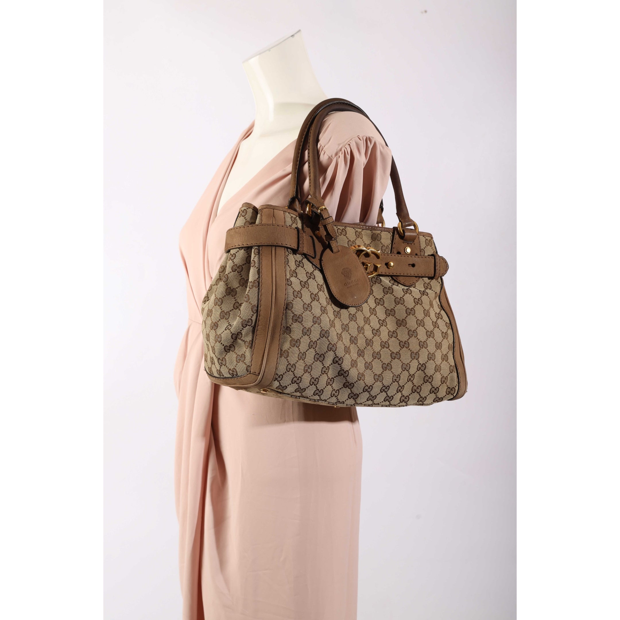 Gucci Beige GG Canvas Running Tote