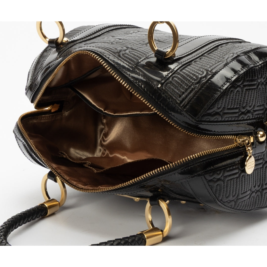 Balenciaga Logo Embossed Leather Shoulder Bag