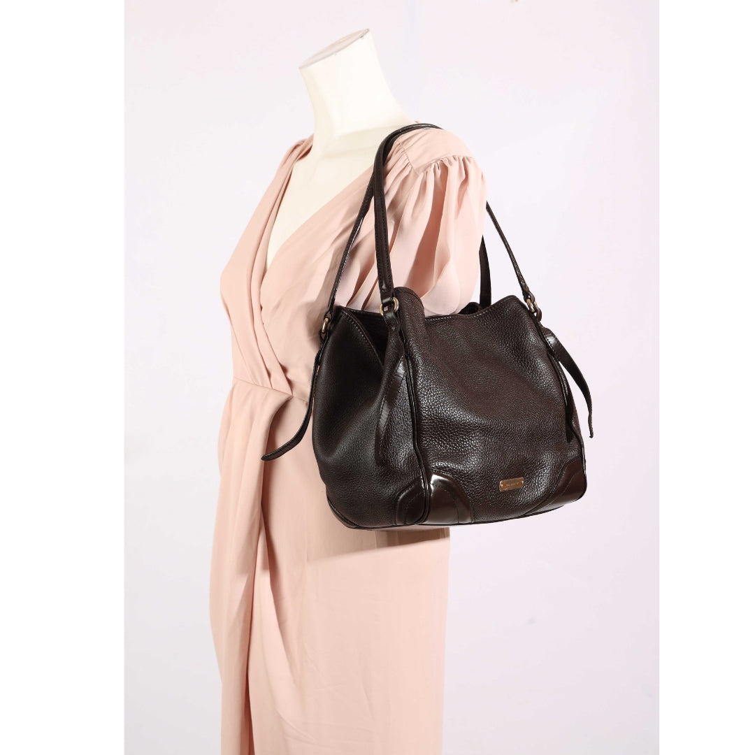 Burberry Dark Brown Canterbury Tote