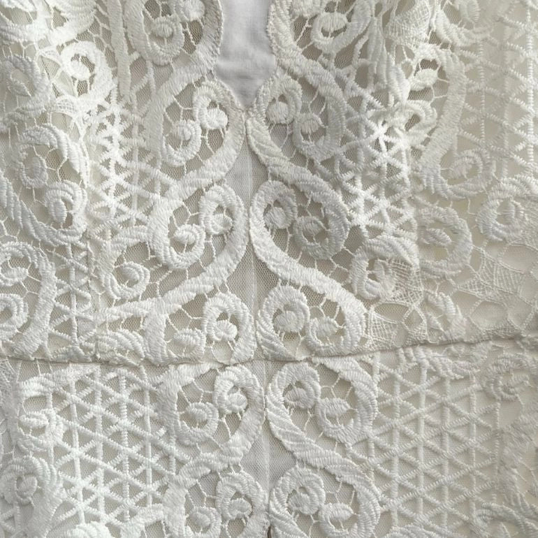 BCBG Maxazria White Lace Top