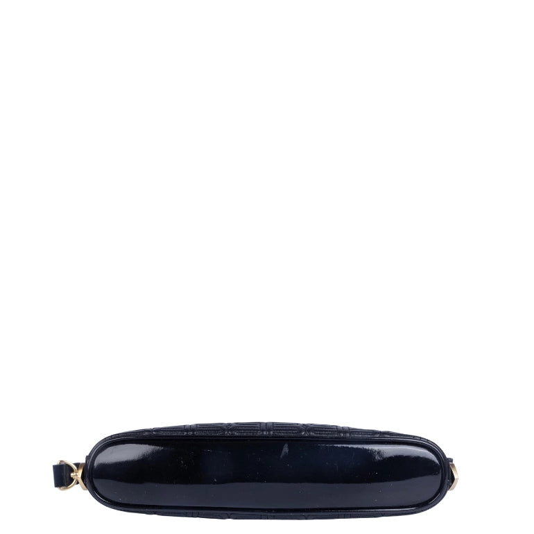 Balenciaga Logo Embossed Leather Pochette