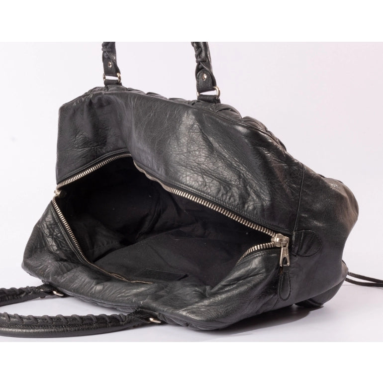 Balenciaga Plombe Quilted Chevre Satchel