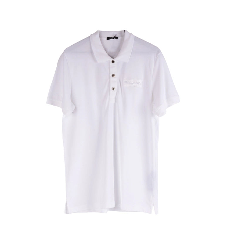 Balmain White Polo Shirt