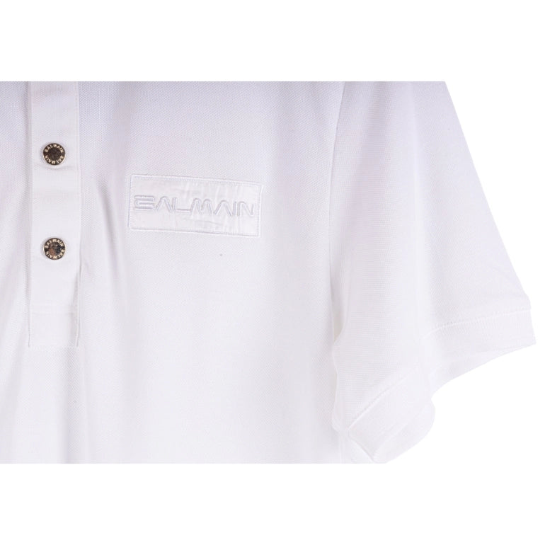 Balmain White Polo Shirt