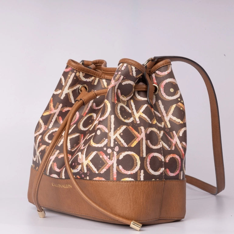 Calvin Klein Gabrianna Monogram Novelty Bucket Bag