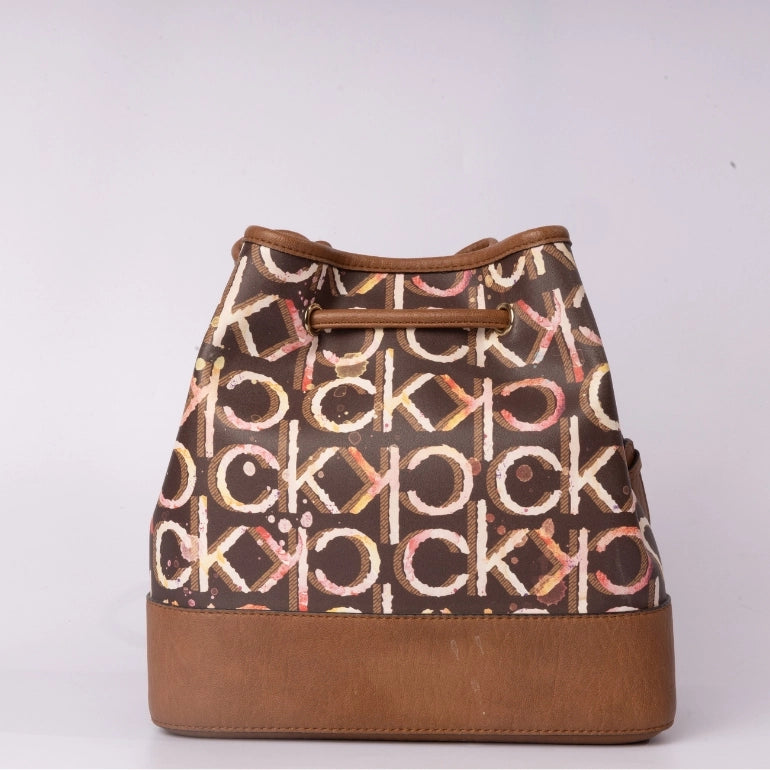 Calvin Klein Gabrianna Monogram Novelty Bucket Bag